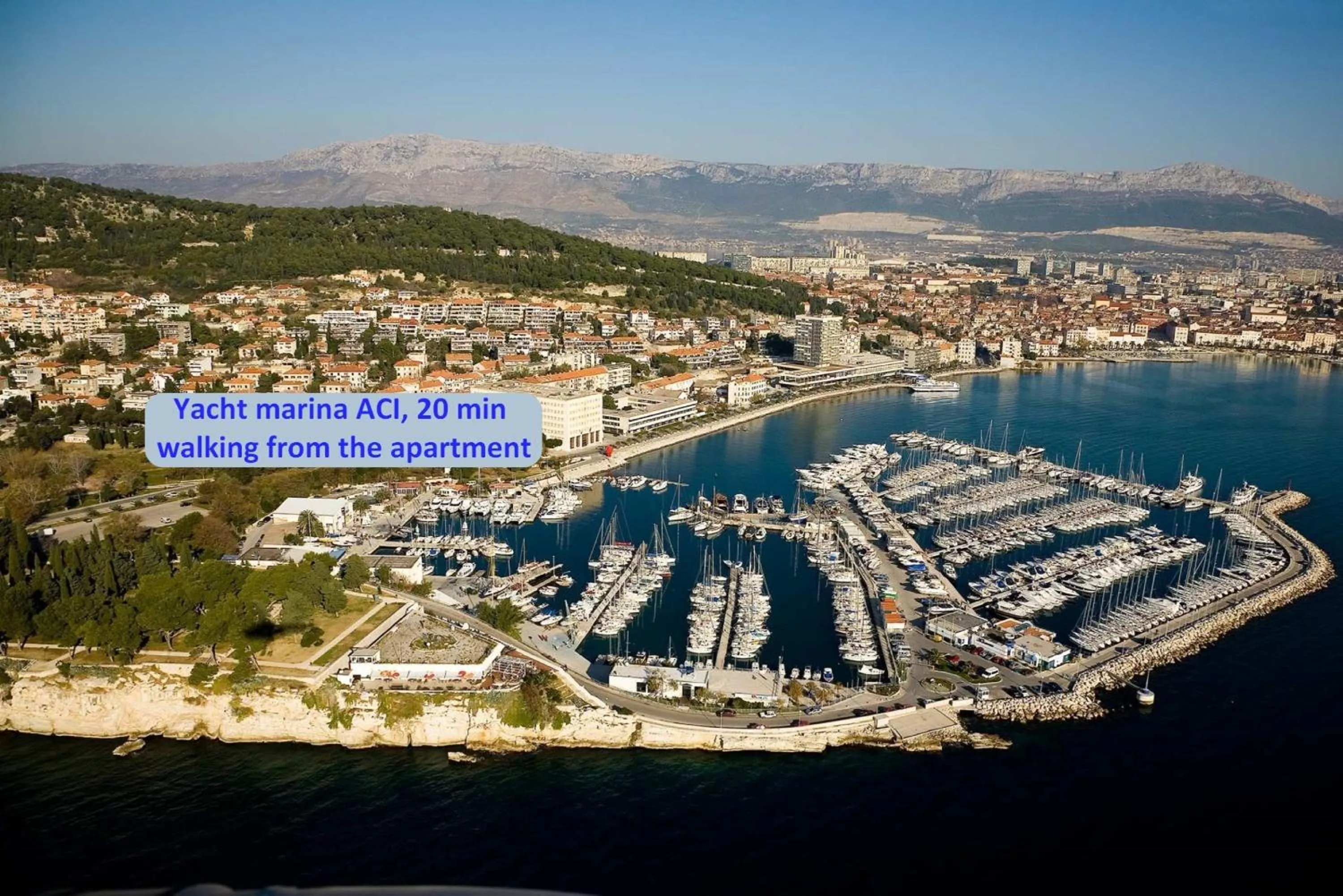 Bird's eye view in Cool attic apartment Marina in the heart of Split