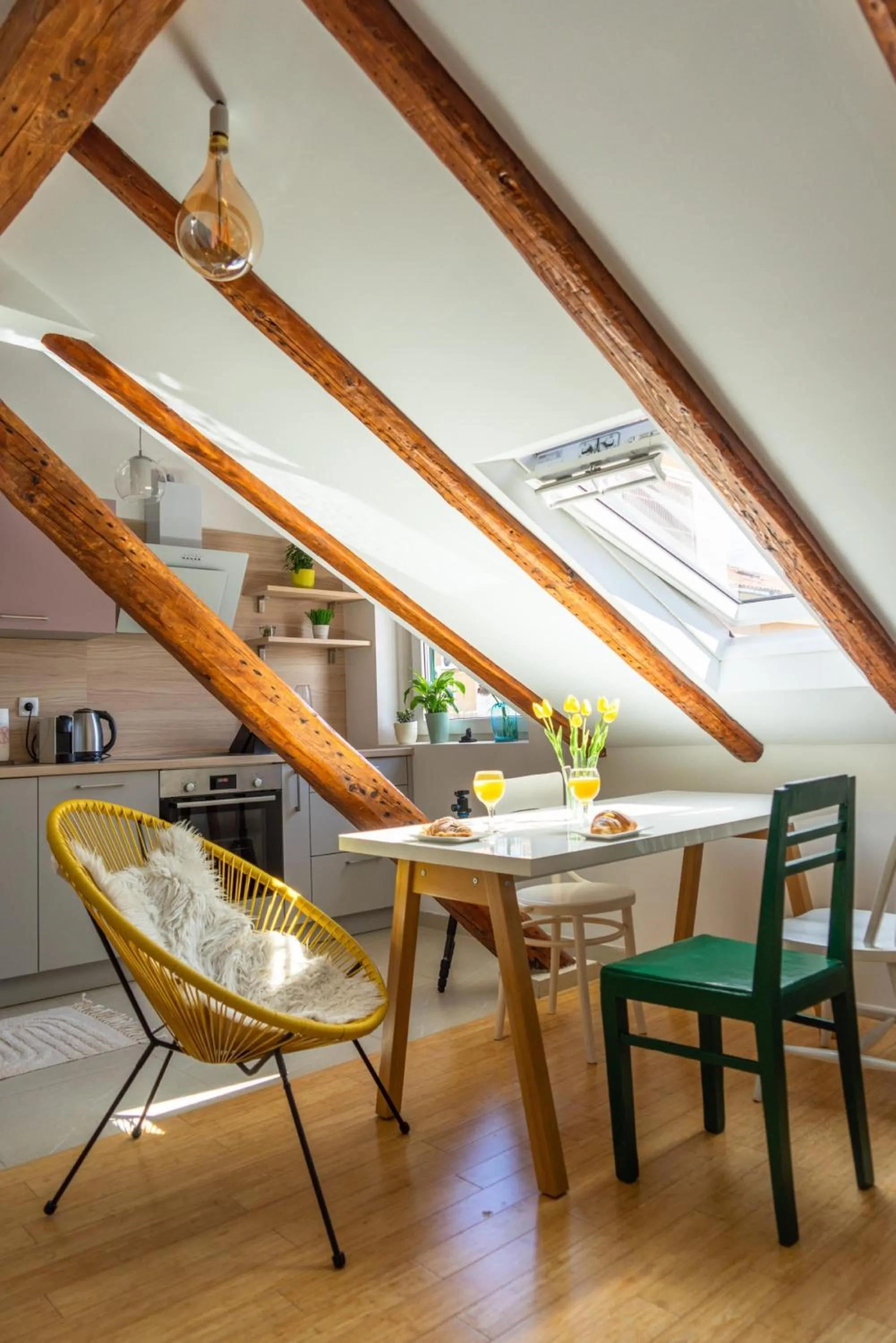 Kitchen or kitchenette in Cool attic apartment Marina in the heart of Split
