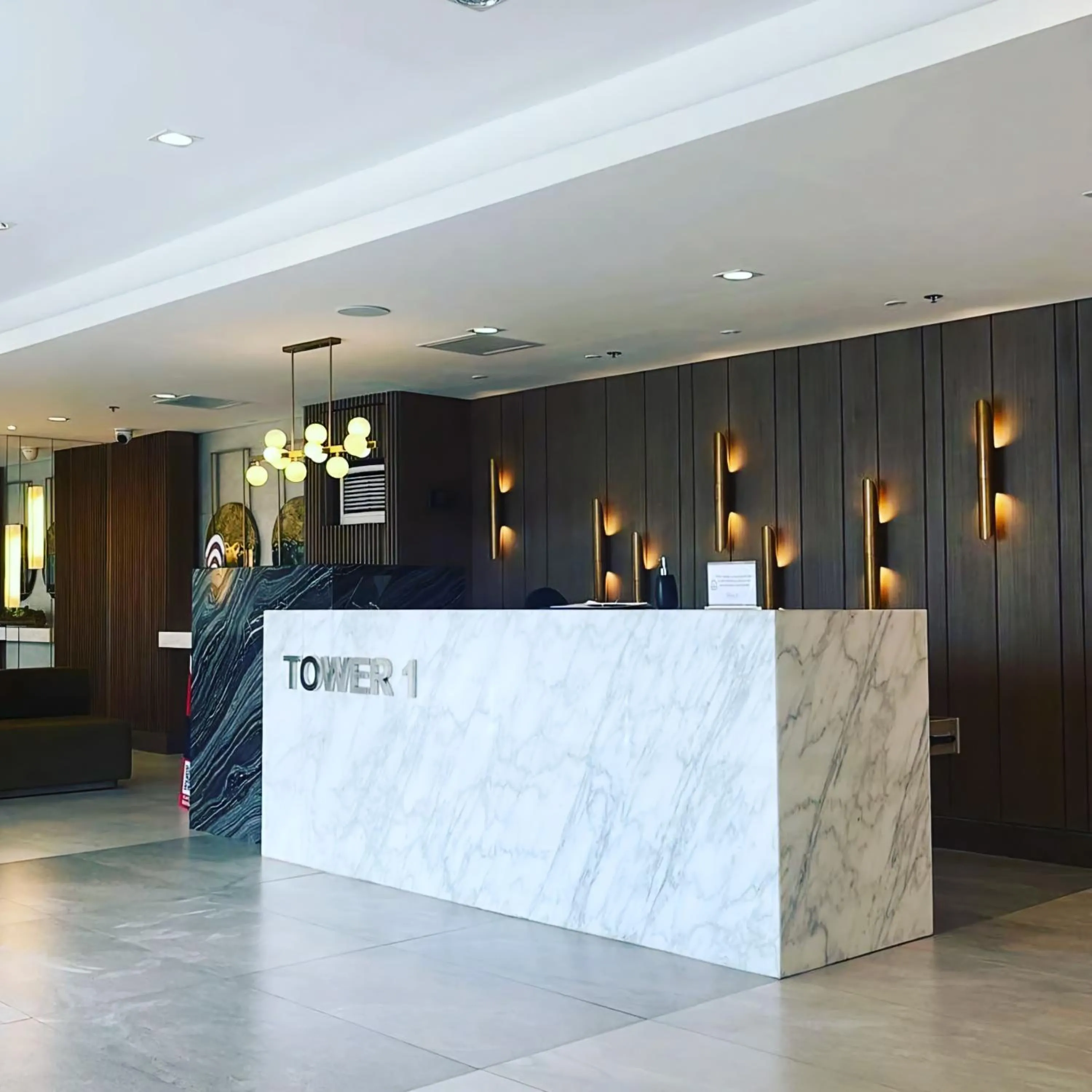 Lobby or reception in Acellyne's Suites at Green 2 Residences with Netflix!