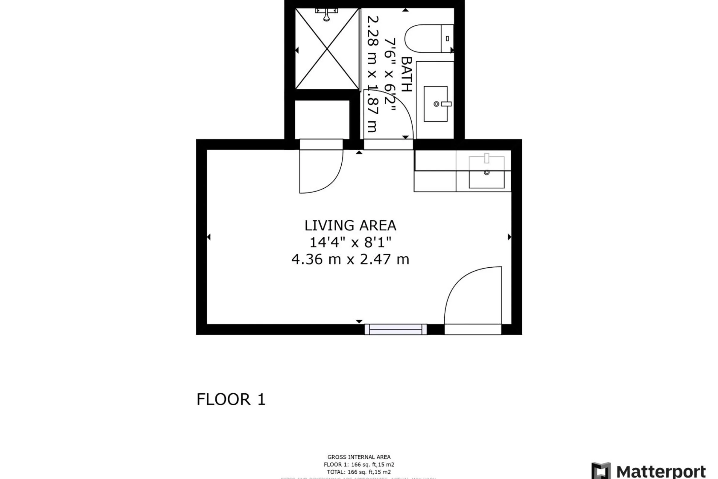 Floor plan in Casa Jardin - Boutique Suites in Downtown Santa Barbara