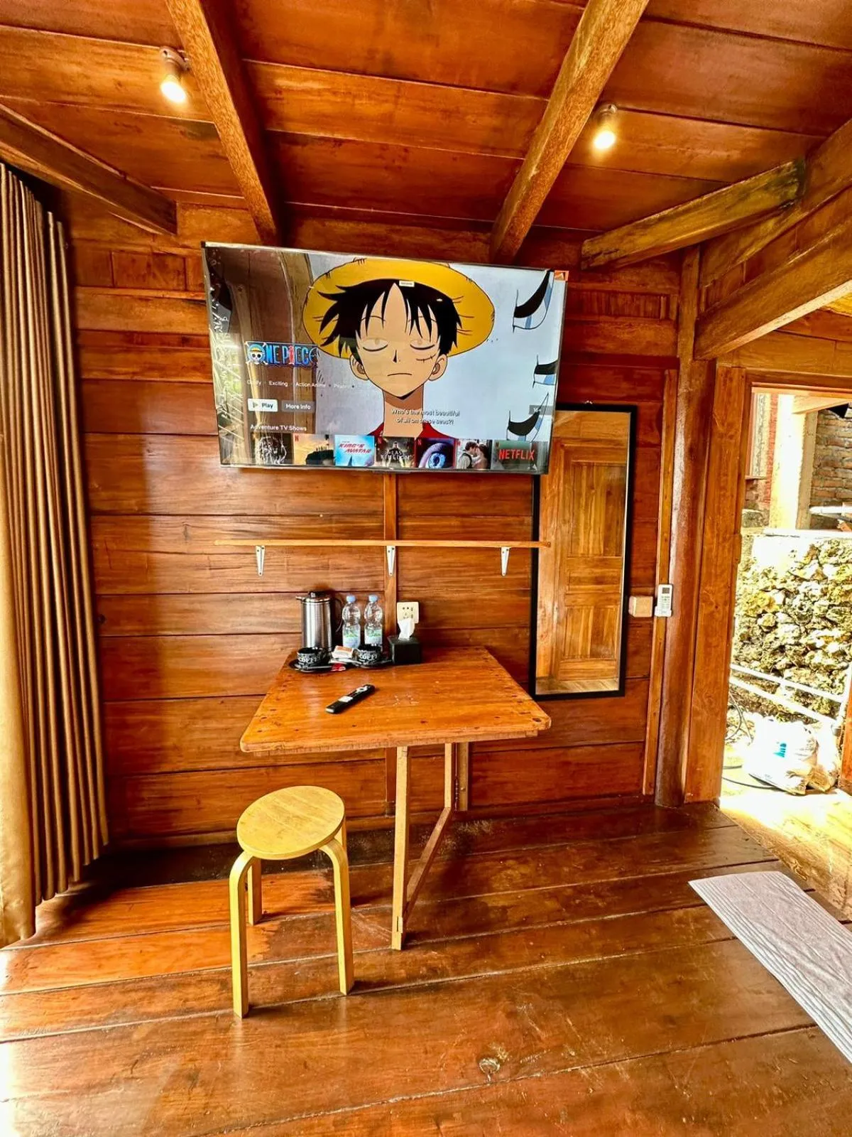 TV and multimedia in Glamping Omah Kayu at Watu Paris Jogja