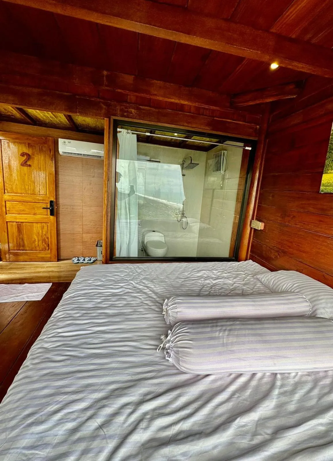 Bed in Glamping Omah Kayu at Watu Paris Jogja