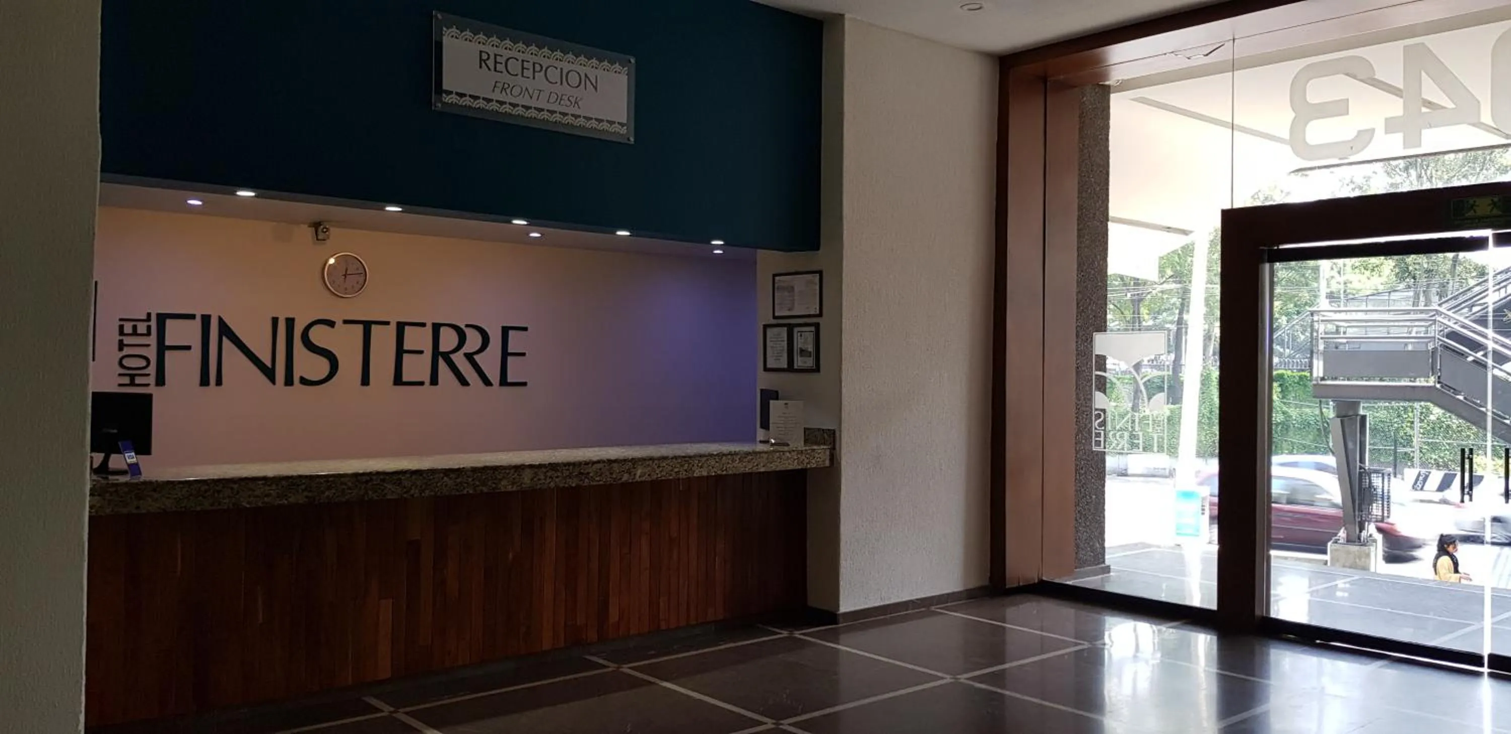 Lobby or reception in Hotel Finisterre