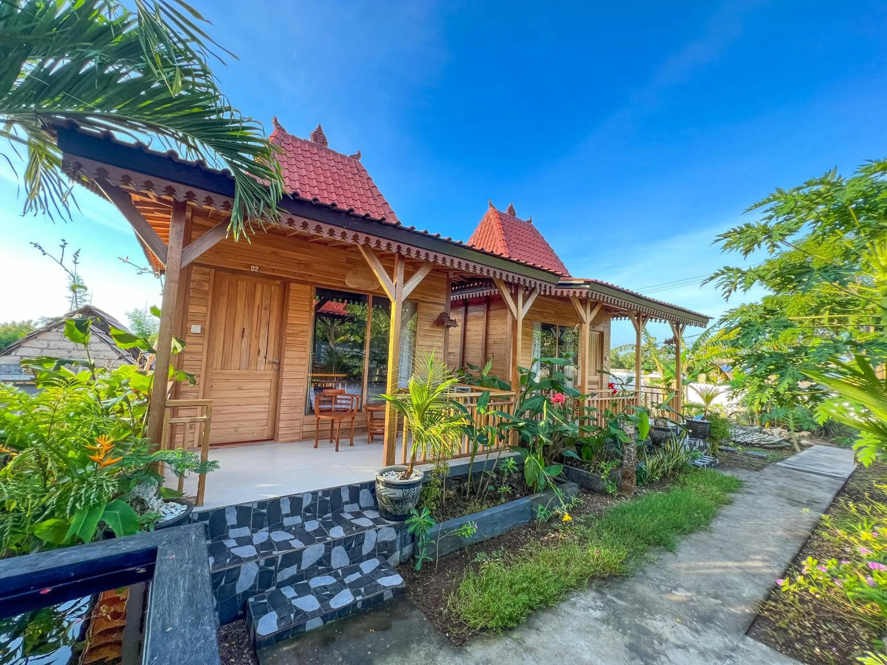 Garden view in Skywatch cottage