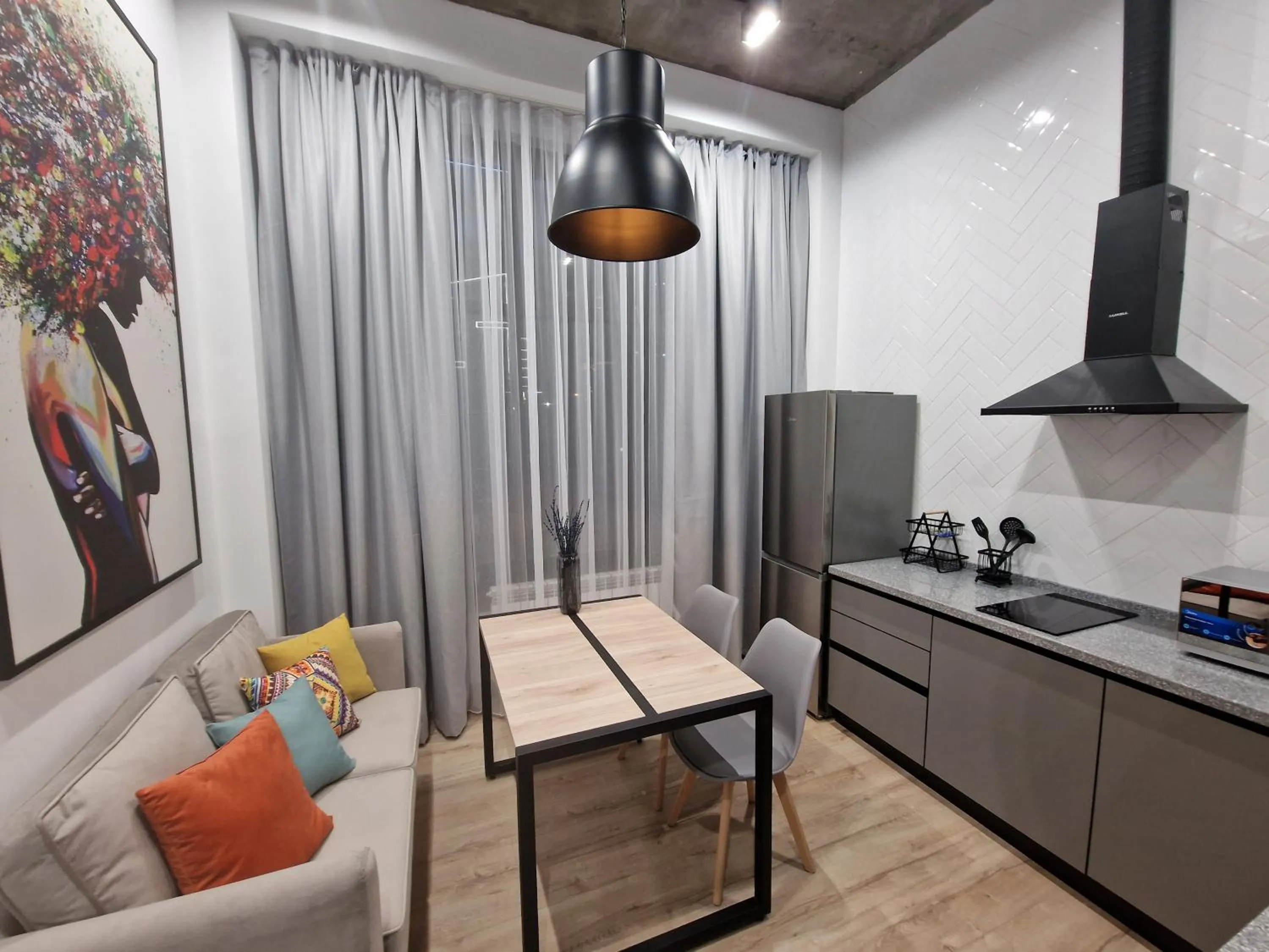 Kitchen or kitchenette in Apart Hotel LOFT