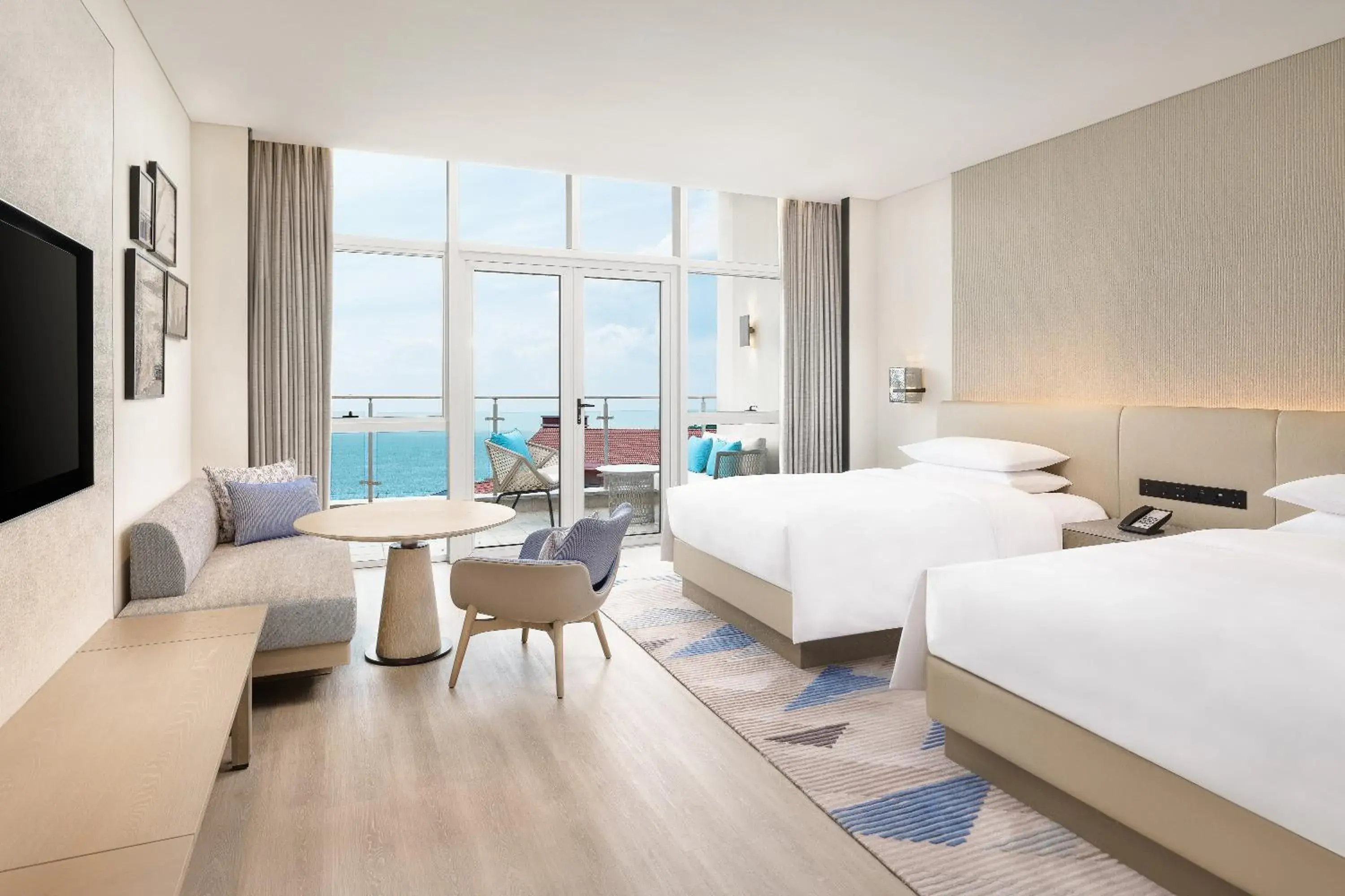 Deluxe Guest room, 2 Doubles, Ocean view, Balcony in Sheraton Beihai Resort Deluxe Guest room, 2 Doubles, Ocean view, Balcony in Sheraton Beihai Resort
