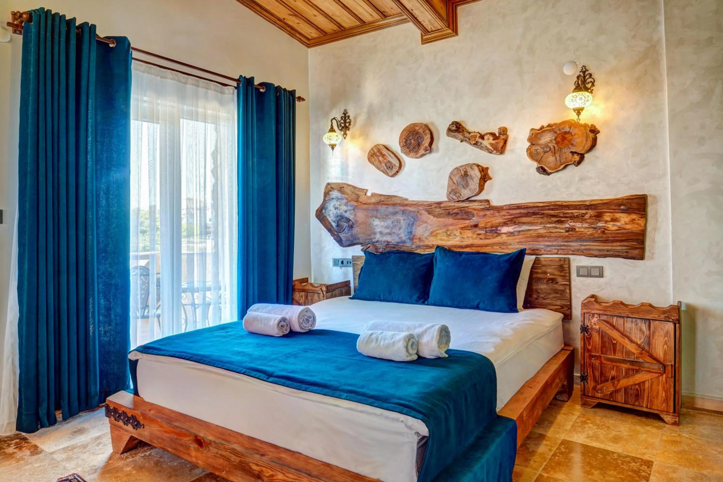 Bedroom, Bed in Moonlight of Cappadocia