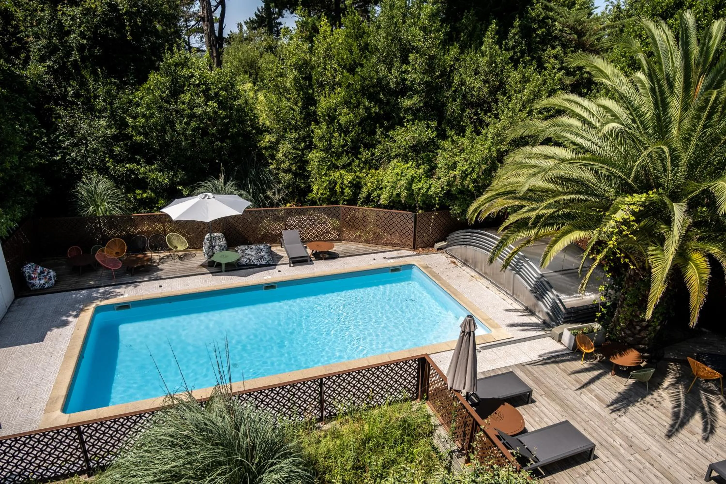 Pool view in Résidence Château d'Acotz - Appartements avec piscine à 300m des Plages & Océan