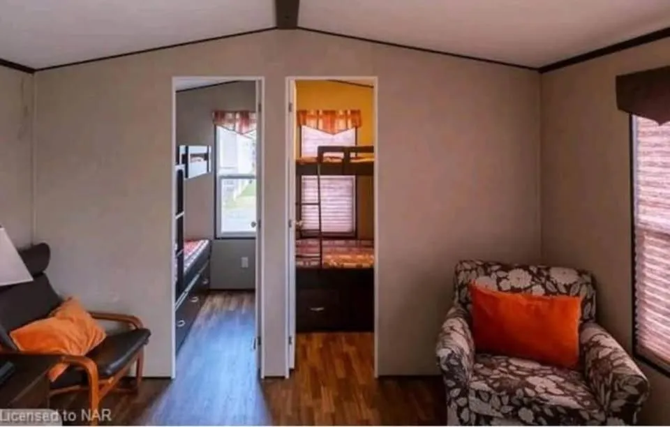 Seating area in Falcon Cottages