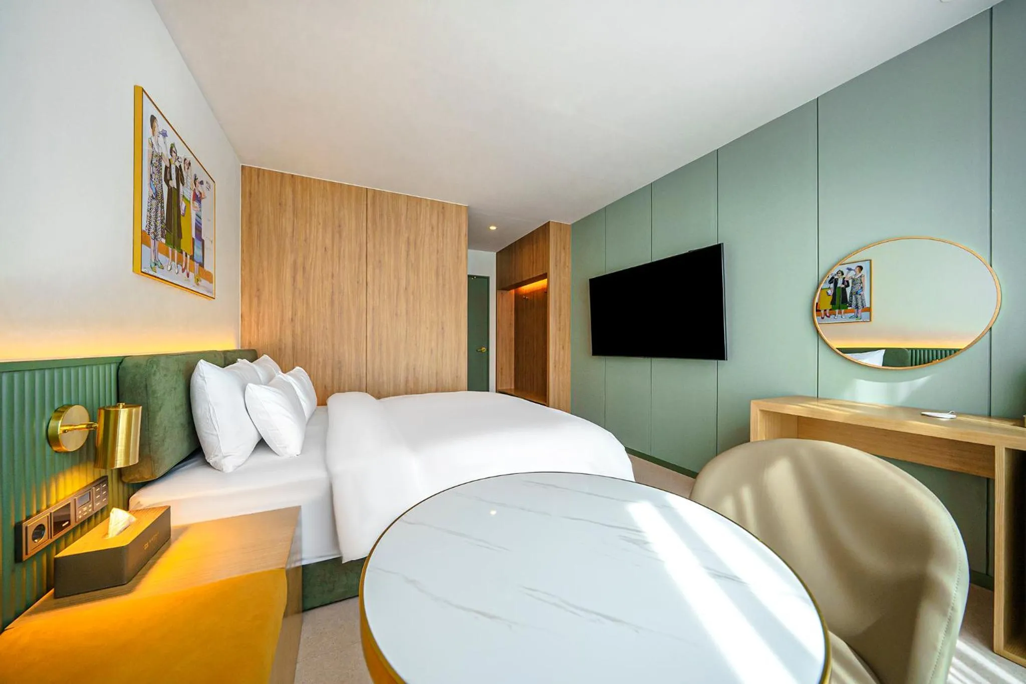 Bed in H-Avenue Hotel Geomdan New Town