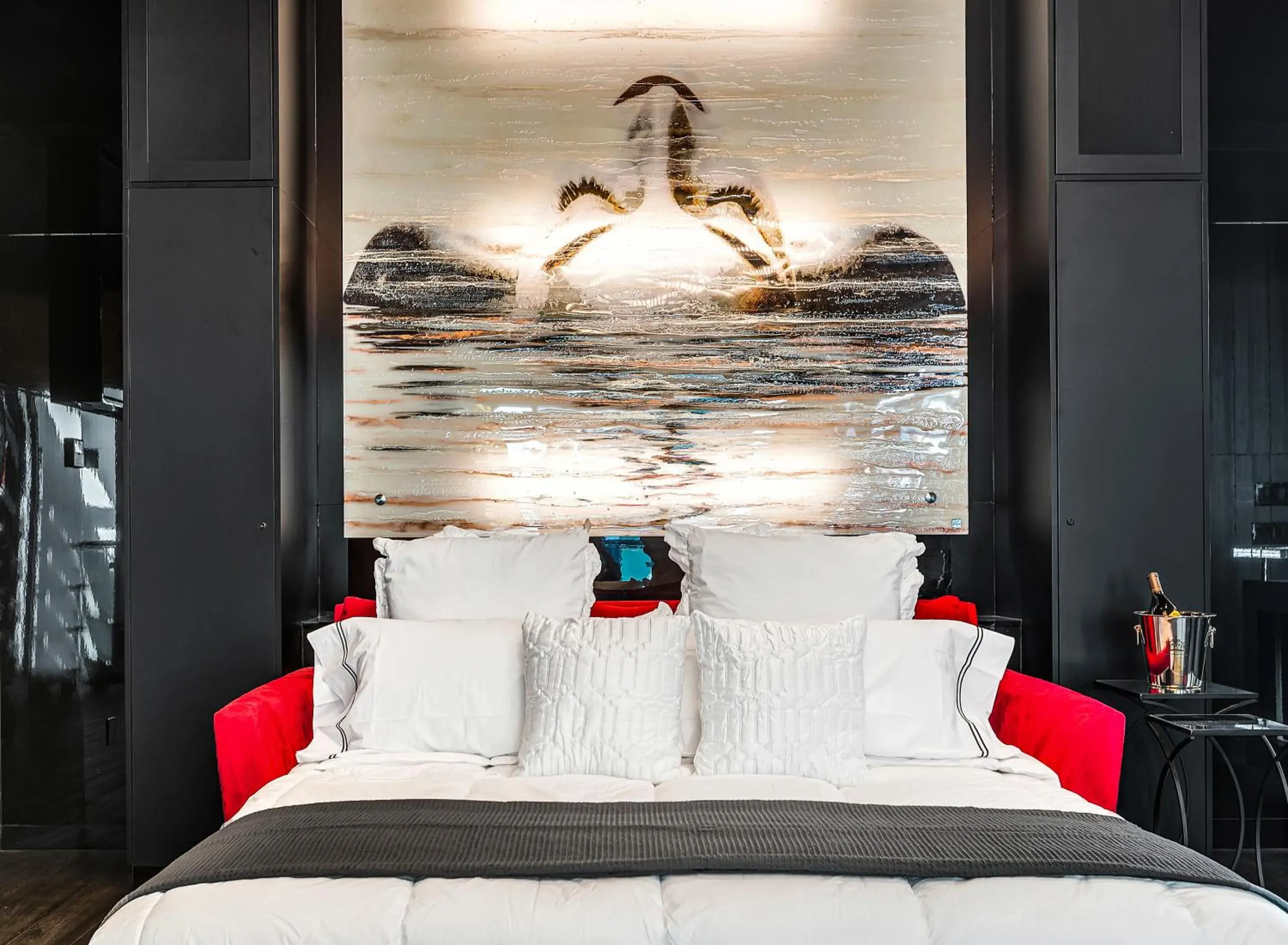 Bed in SW Beach Hotel Bed in SW Beach Hotel