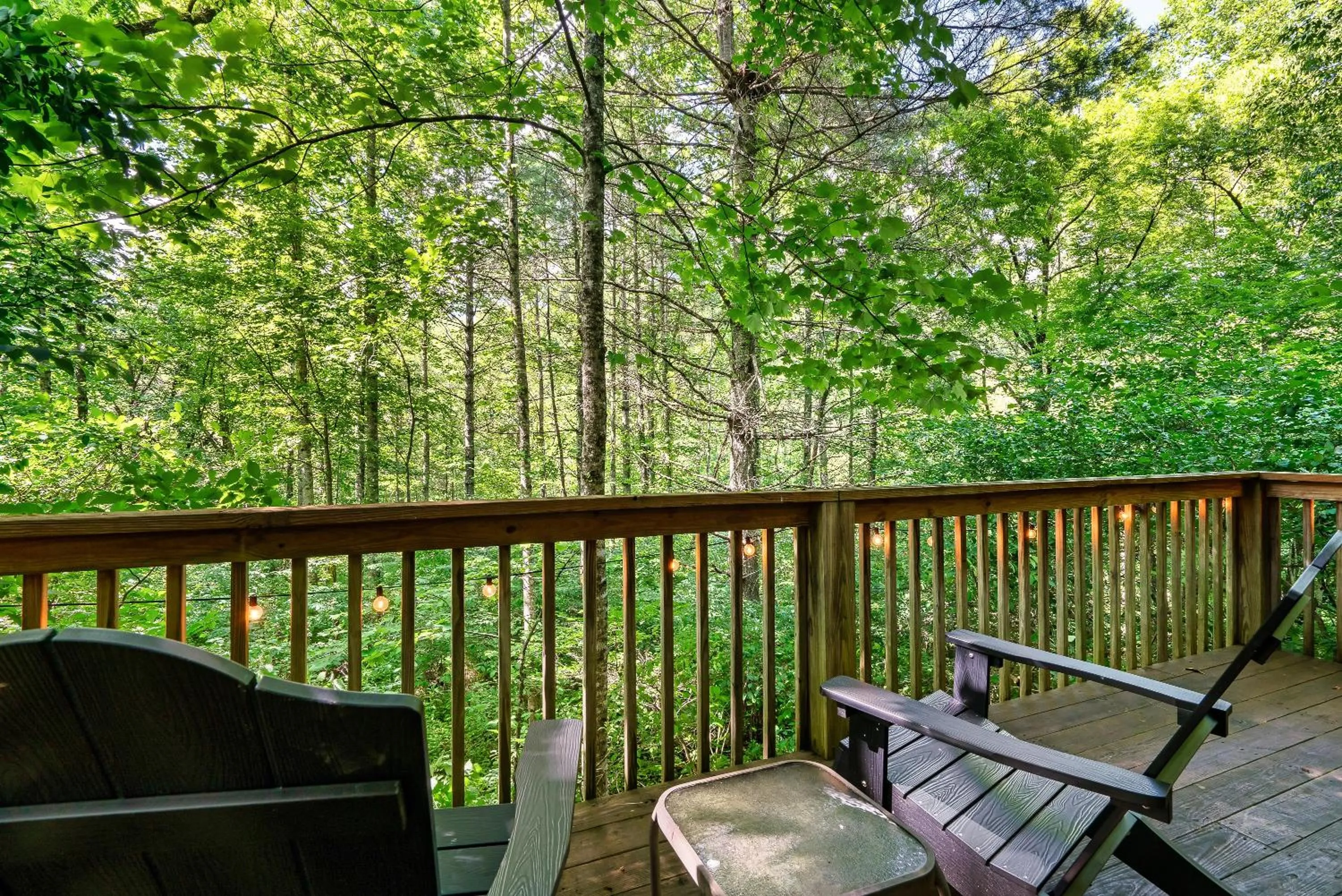 Patio in Rivers Edge Treehouses
