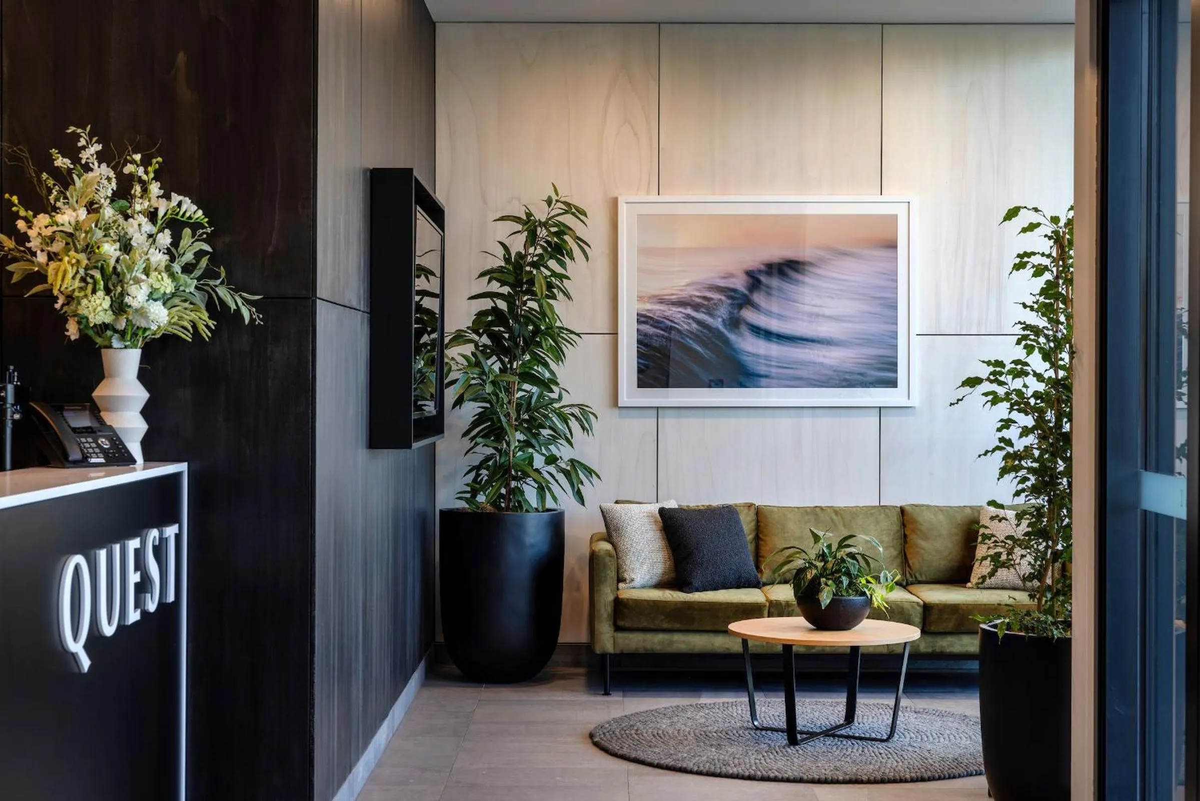 Lobby or reception in Quest Mt Maunganui