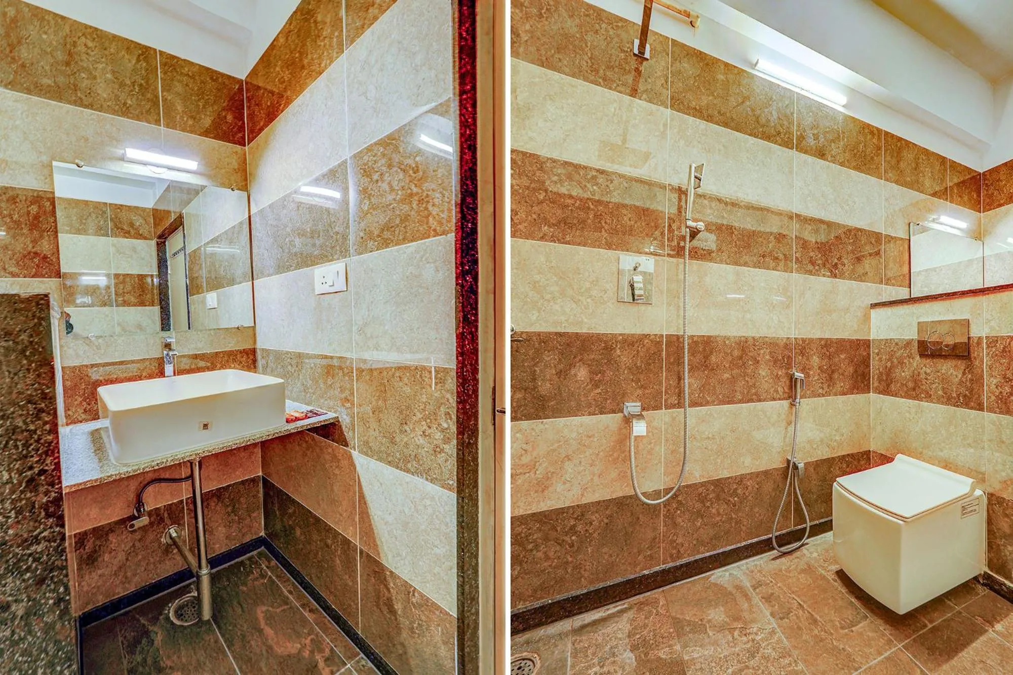 Bathroom in FabHotel Shakthi Suites - Nr Jayadeva Hospital