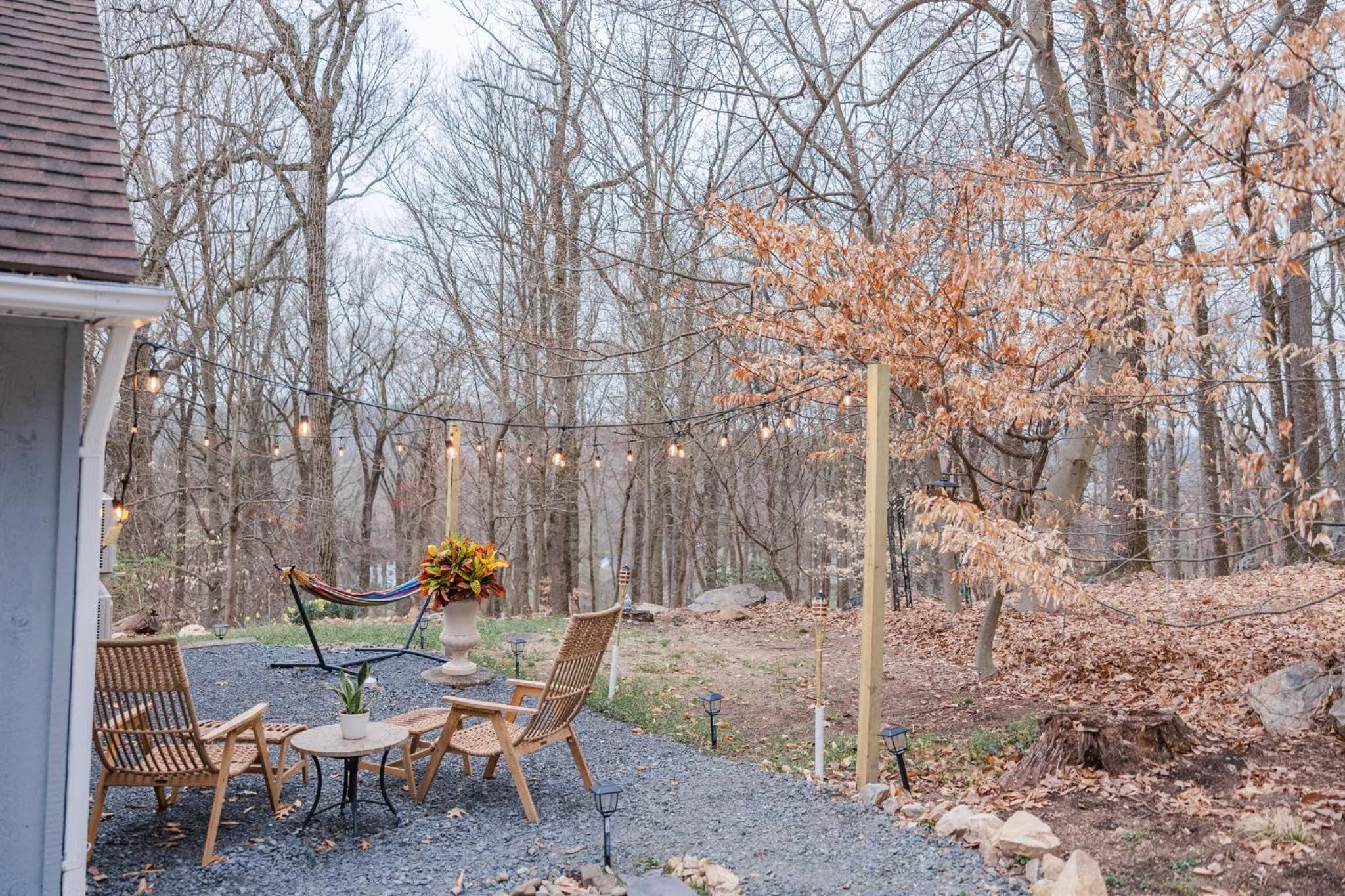 Patio in Cowry Acres - 11 Acre Enchanted Retreat, Hot Tub
