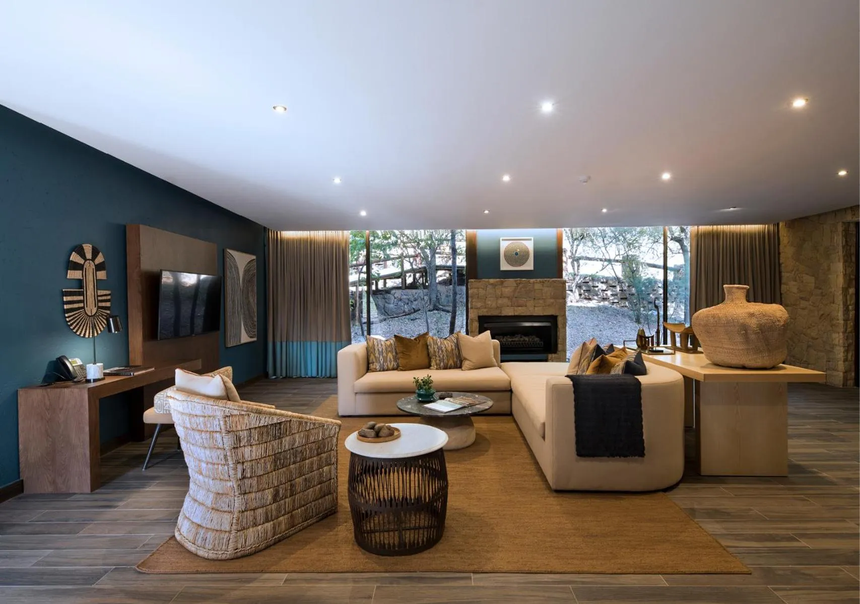 TV and multimedia in Babohi at Qwabi Private Game Reserve by NEWMARK