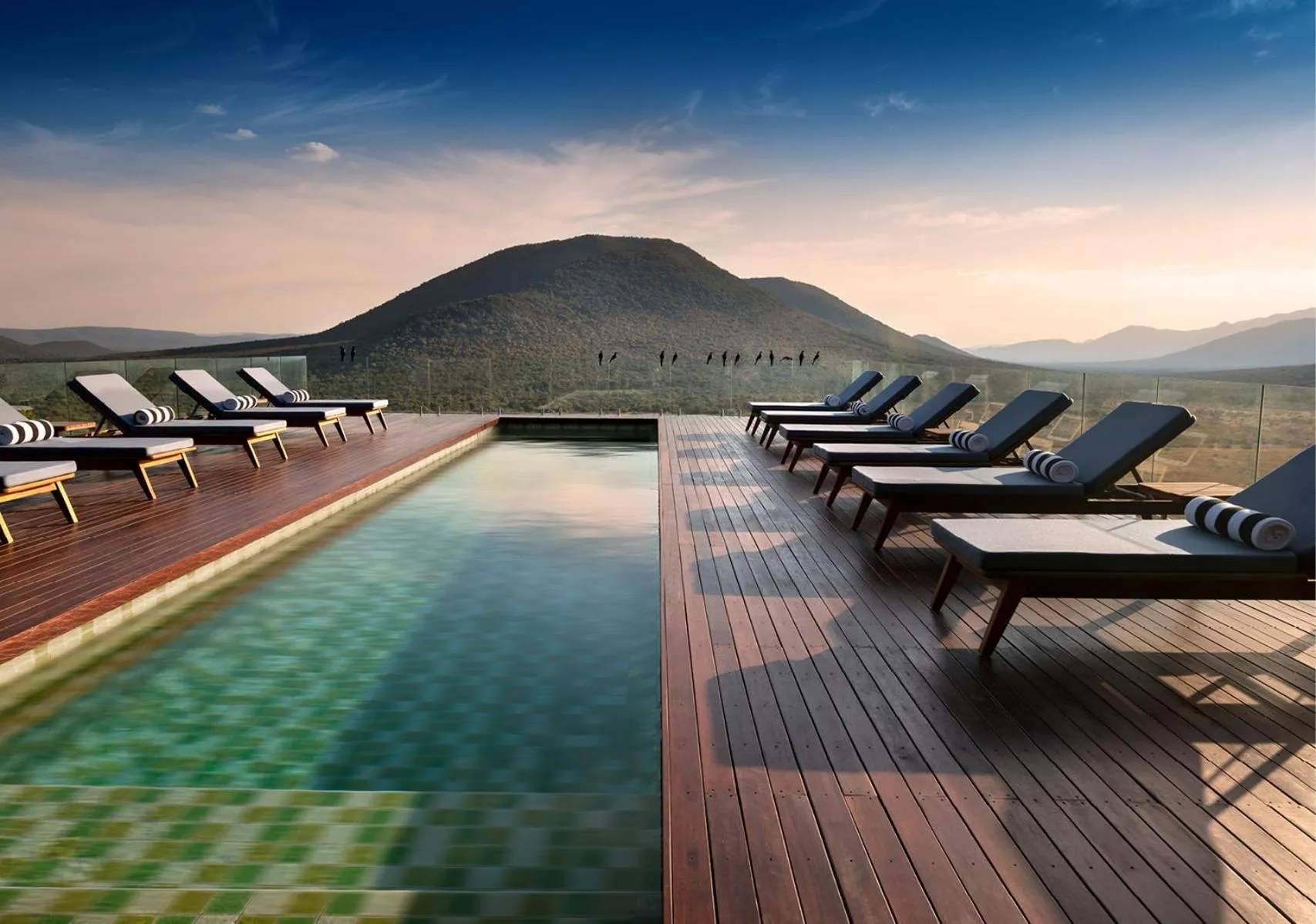 Swimming pool in Babohi at Qwabi Private Game Reserve by NEWMARK