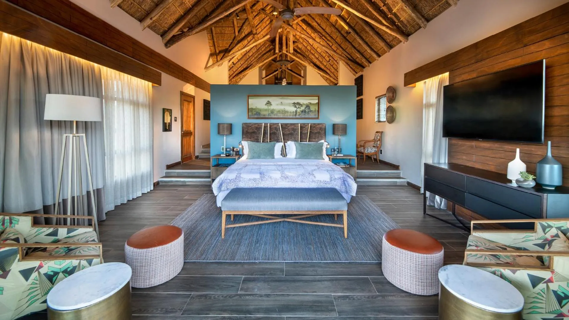 Bed in Babohi at Qwabi Private Game Reserve by NEWMARK