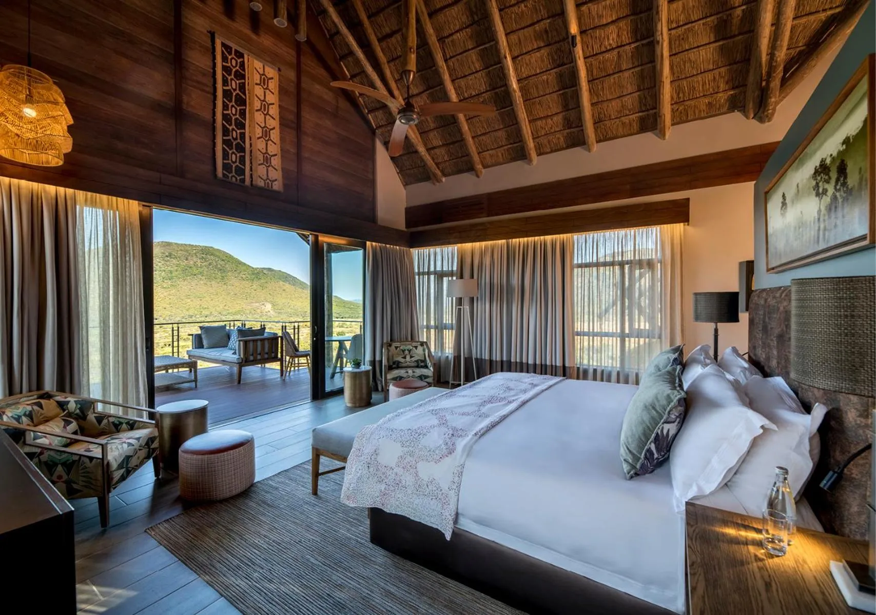 View (from property/room), Bed in Babohi at Qwabi Private Game Reserve by NEWMARK