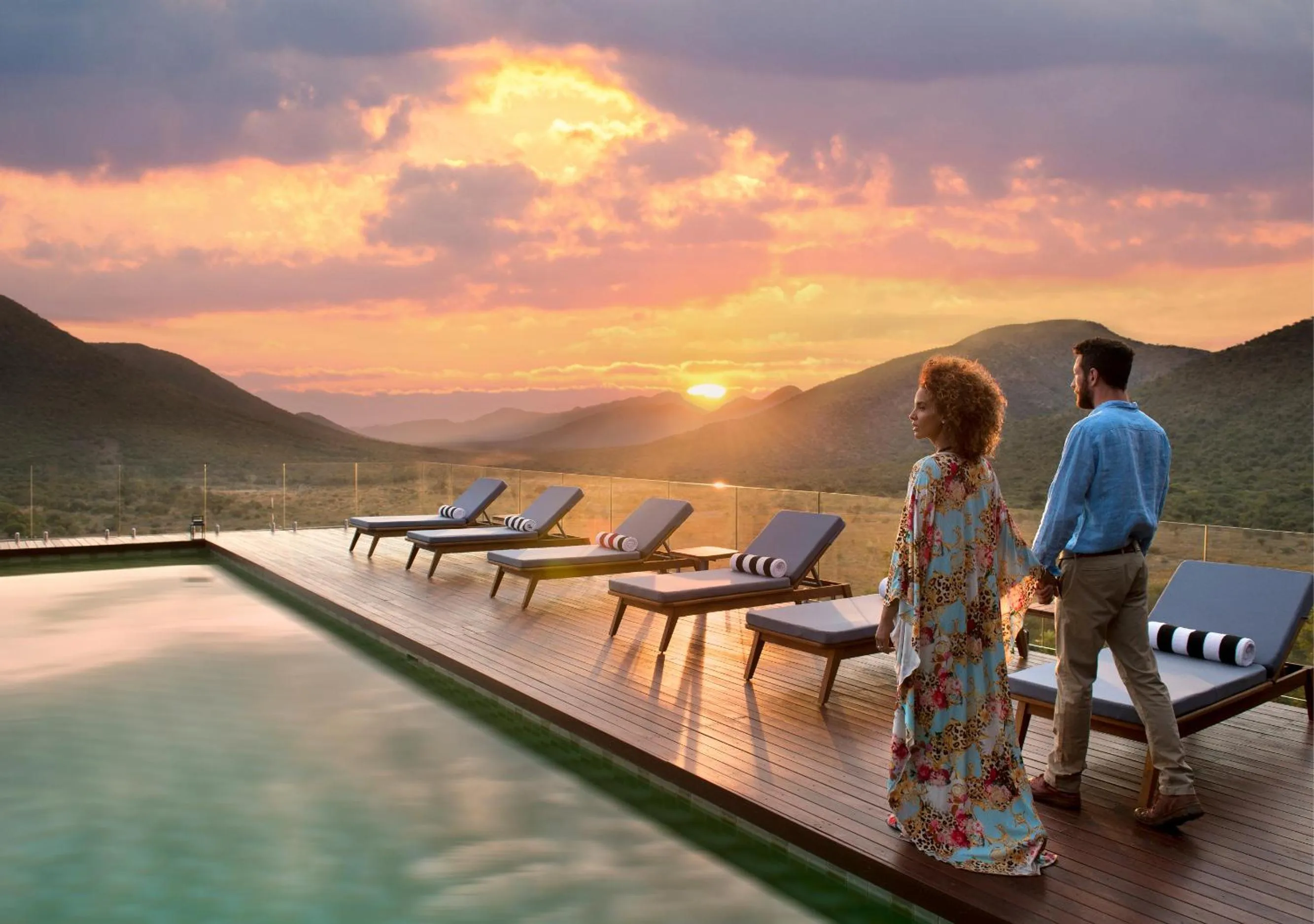 Swimming pool in Babohi at Qwabi Private Game Reserve by NEWMARK
