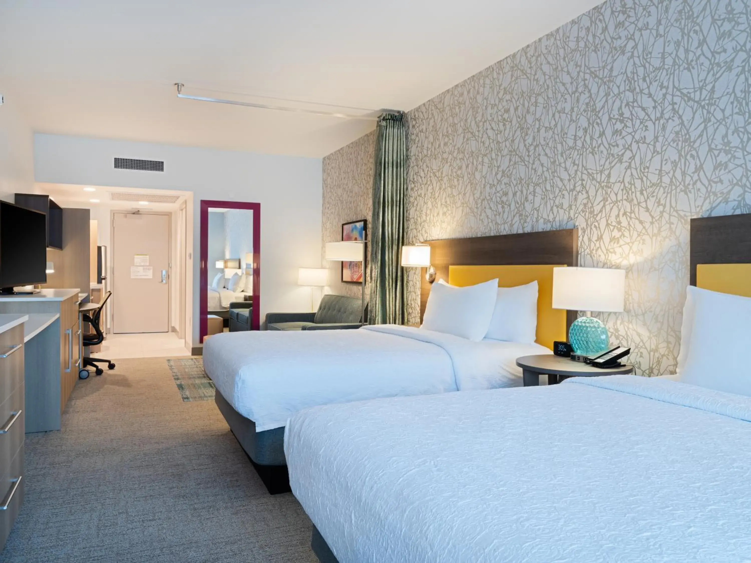 Studio Suite with Two Queen Beds - Hearing Access in Home2 Suites By Hilton Atlanta Airport College Park Studio Suite with Two Queen Beds - Hearing Access in Home2 Suites By Hilton Atlanta Airport College Park