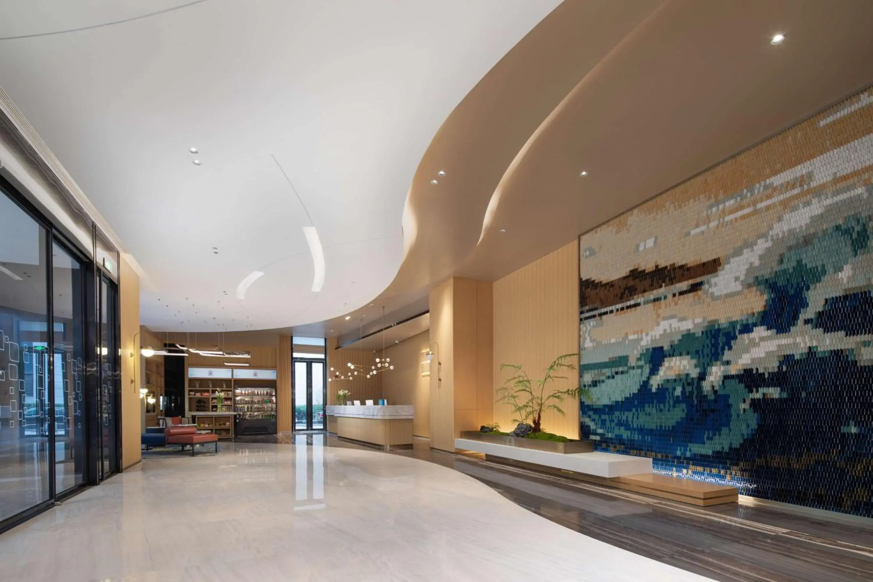 Lobby or reception in Hilton Garden Inn Hangzhou Xiaoshan Lobby or reception in Hilton Garden Inn Hangzhou Xiaoshan