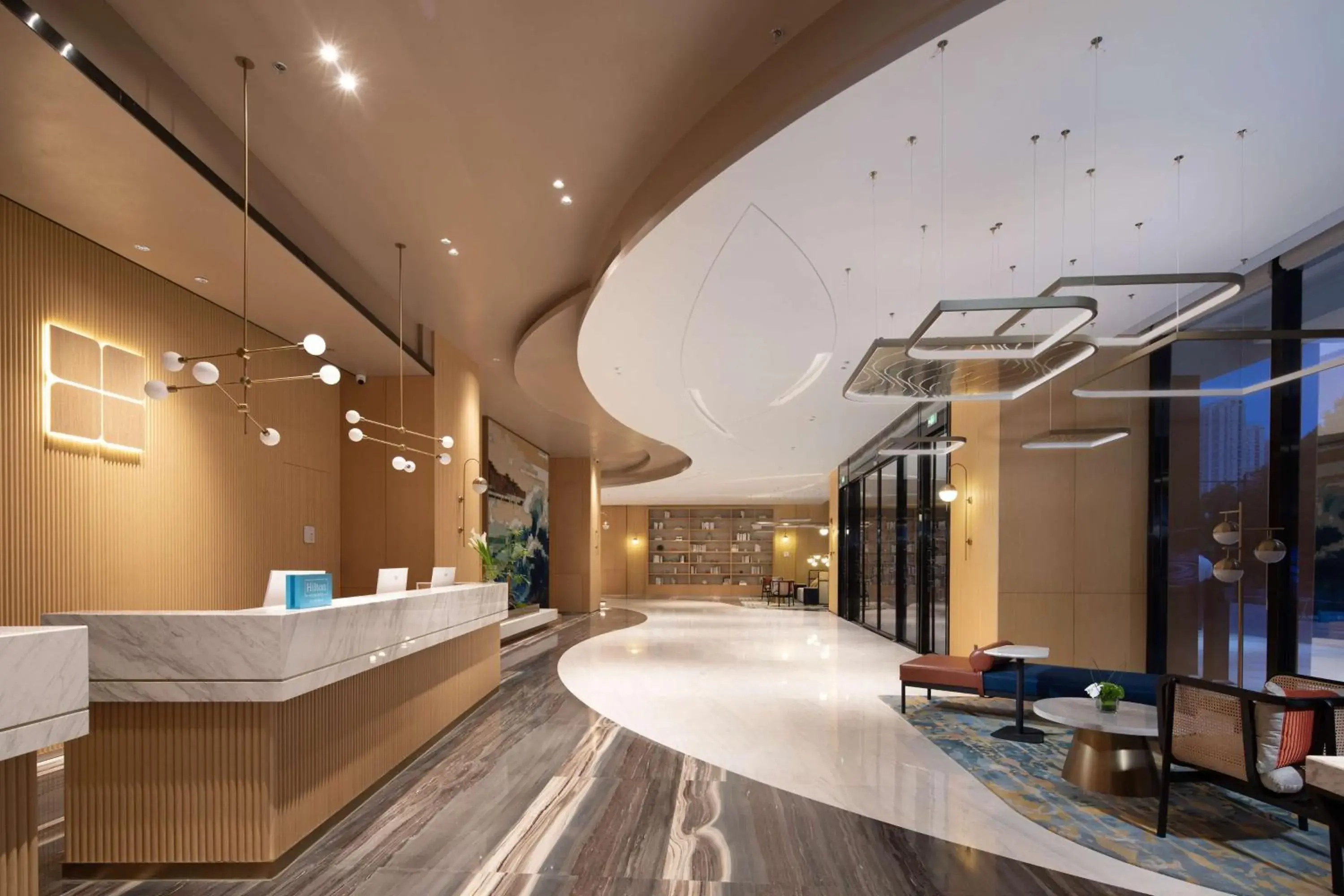 Lobby or reception in Hilton Garden Inn Hangzhou Xiaoshan Lobby or reception in Hilton Garden Inn Hangzhou Xiaoshan