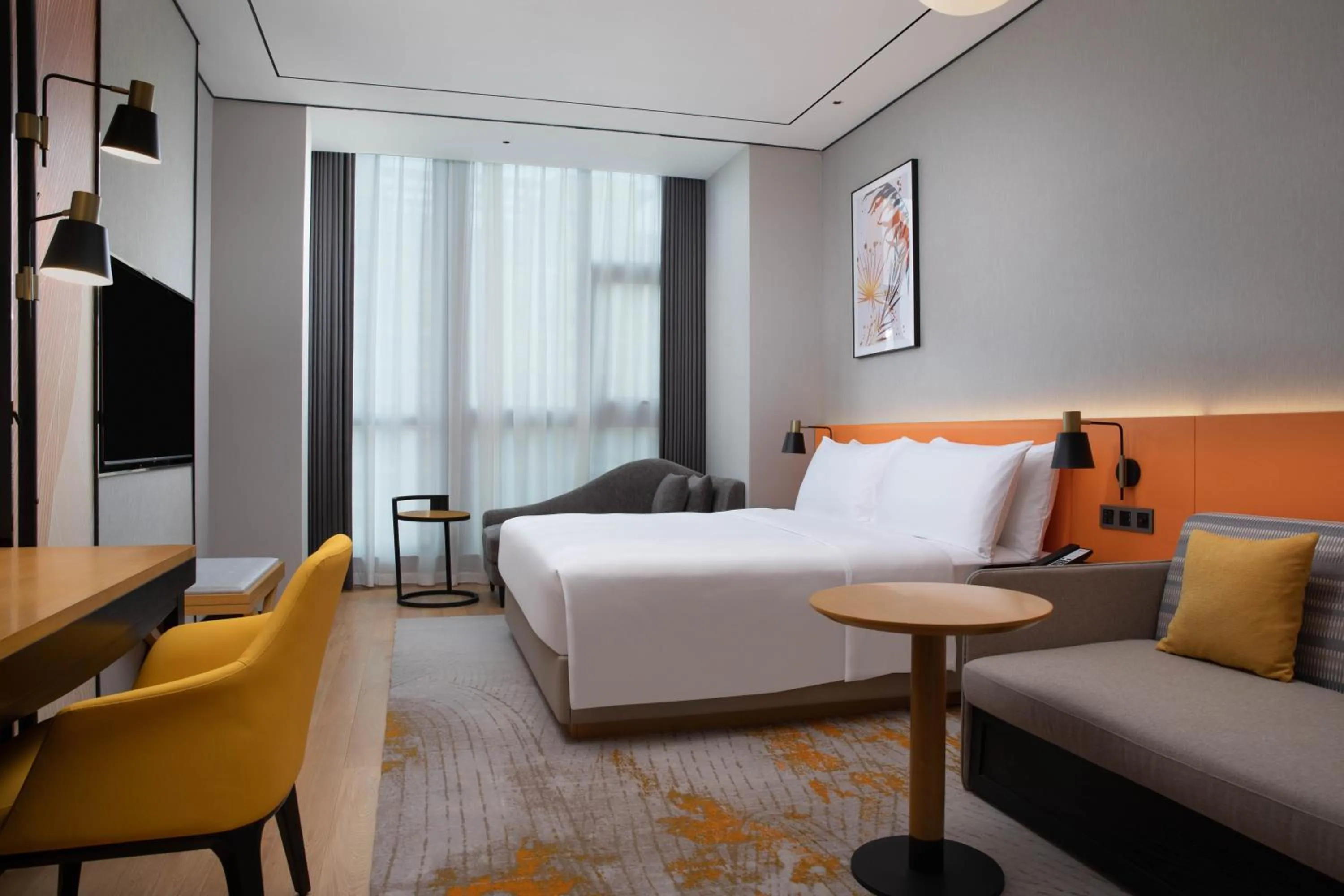 Bedroom, Bed in Hilton Garden Inn Hangzhou Xiaoshan