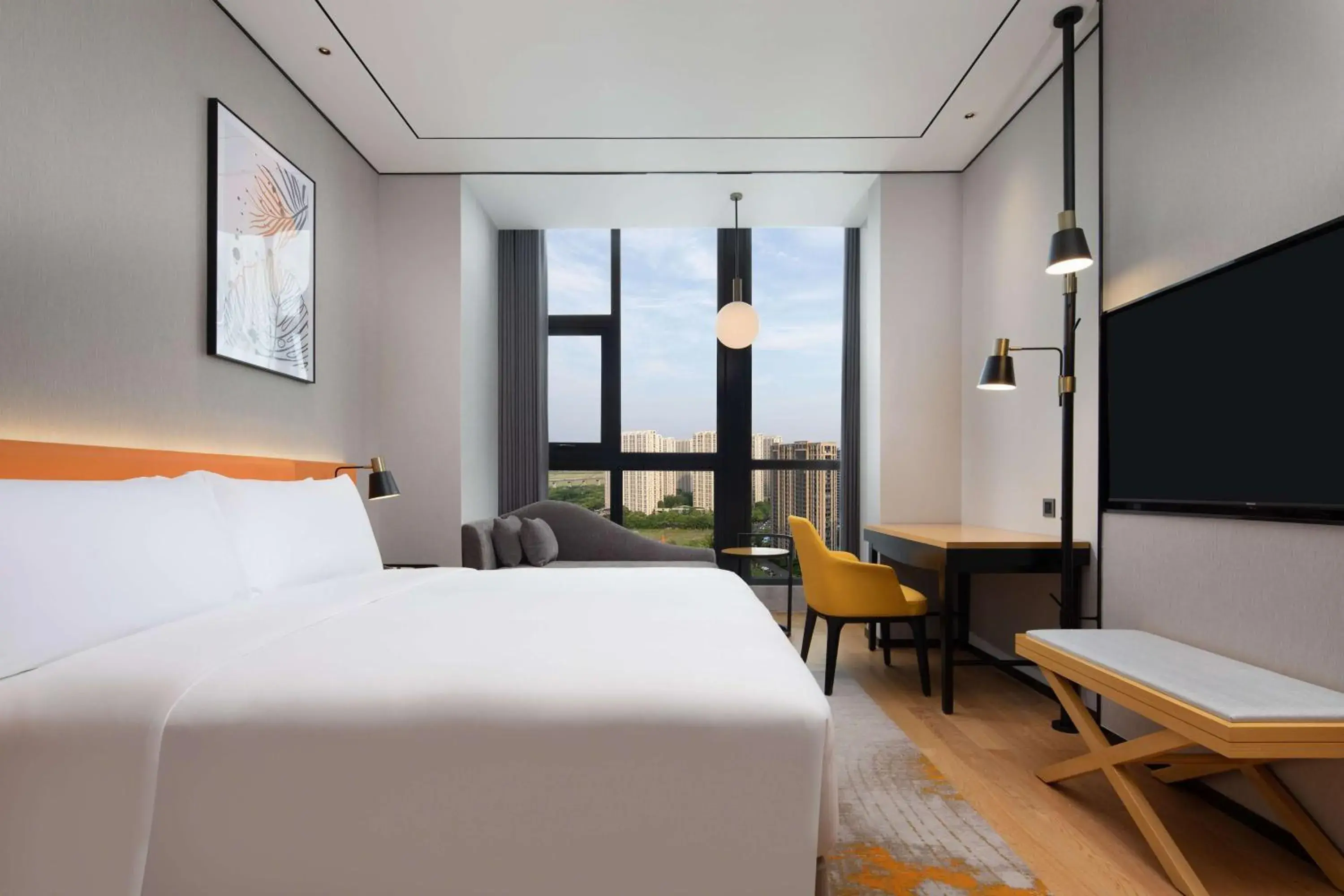 Bed in Hilton Garden Inn Hangzhou Xiaoshan Bed in Hilton Garden Inn Hangzhou Xiaoshan