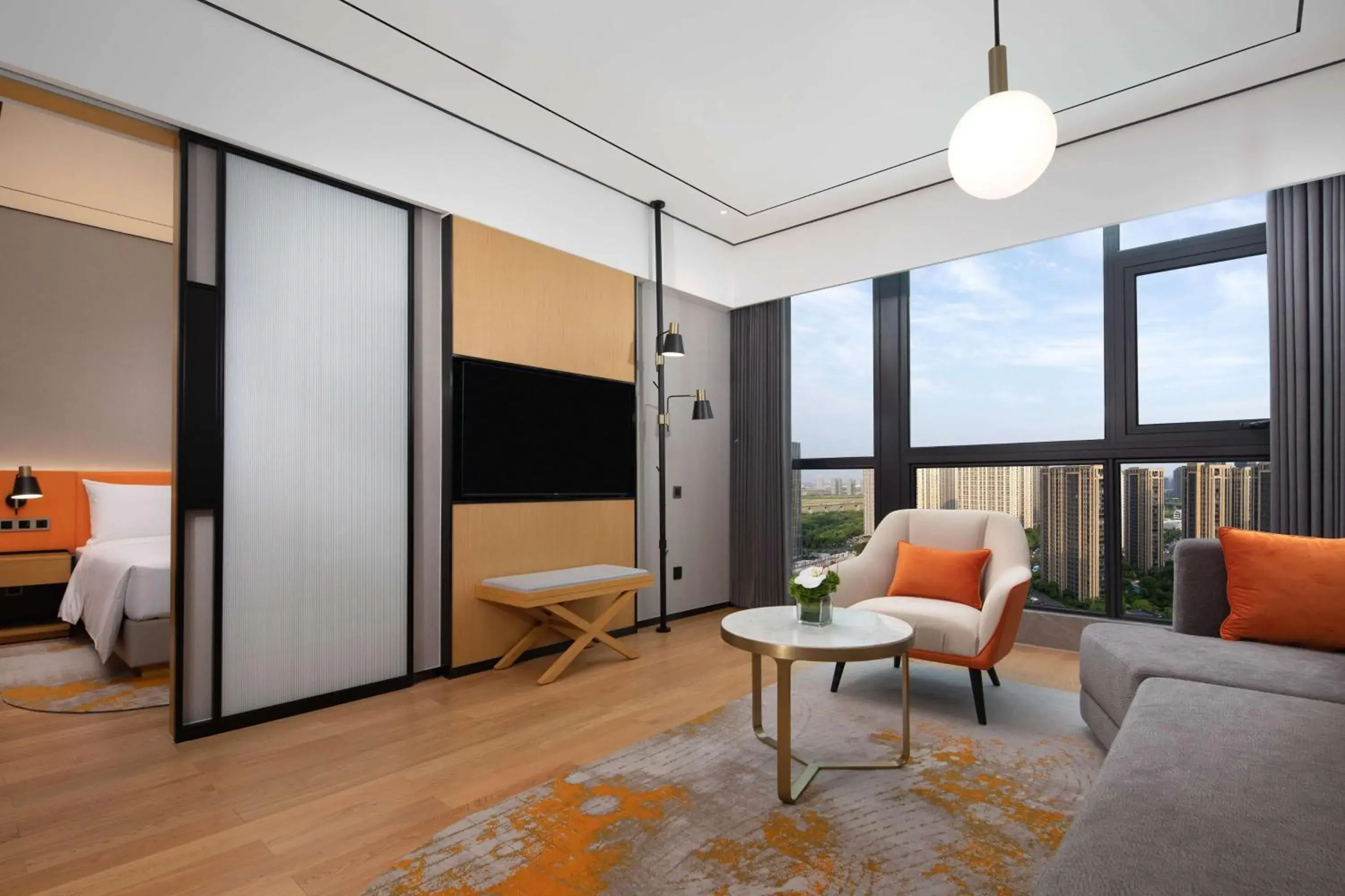 Living room in Hilton Garden Inn Hangzhou Xiaoshan Living room in Hilton Garden Inn Hangzhou Xiaoshan