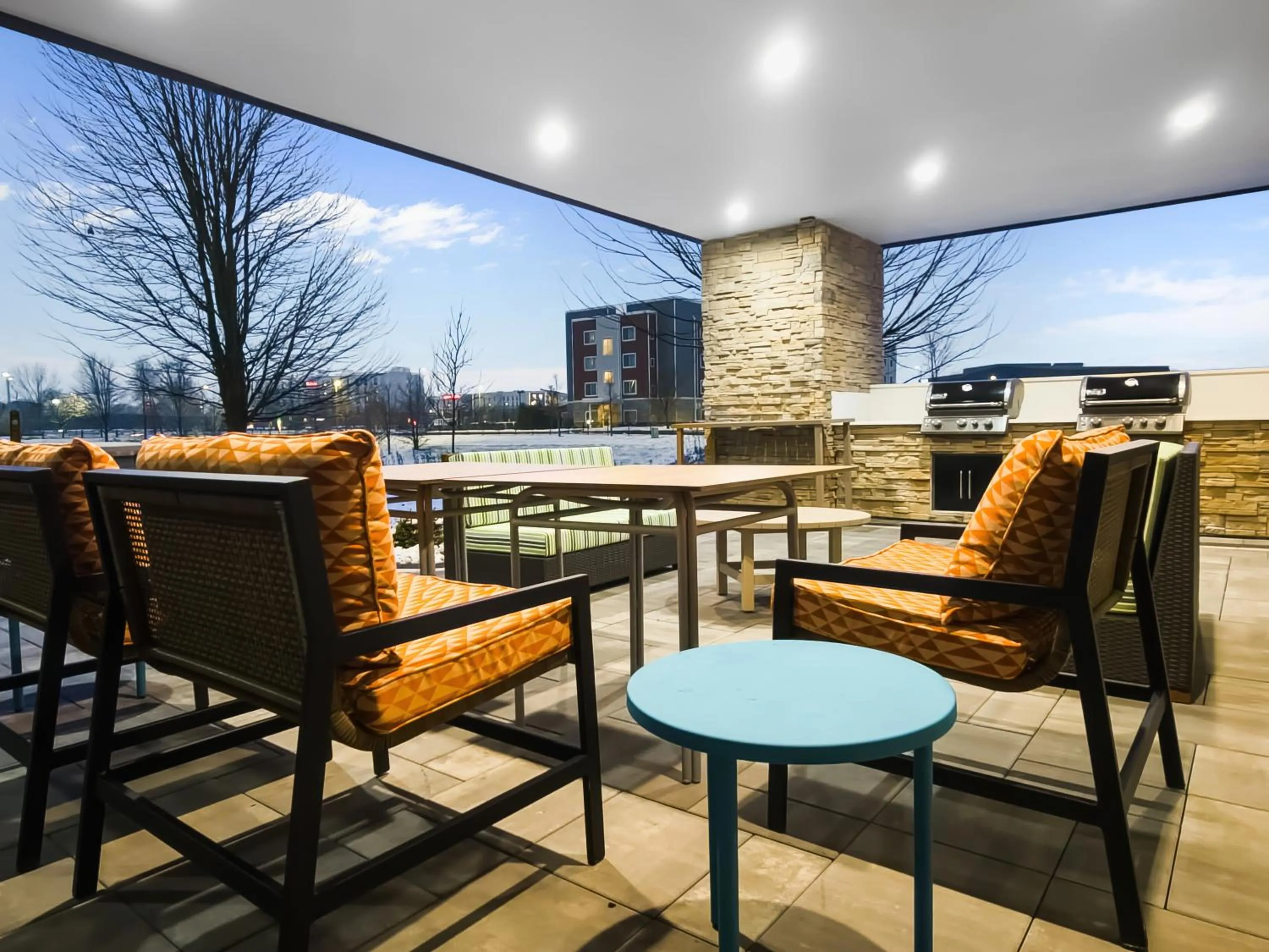 Patio in Home2 Suites By Hilton Bolingbrook Chicago