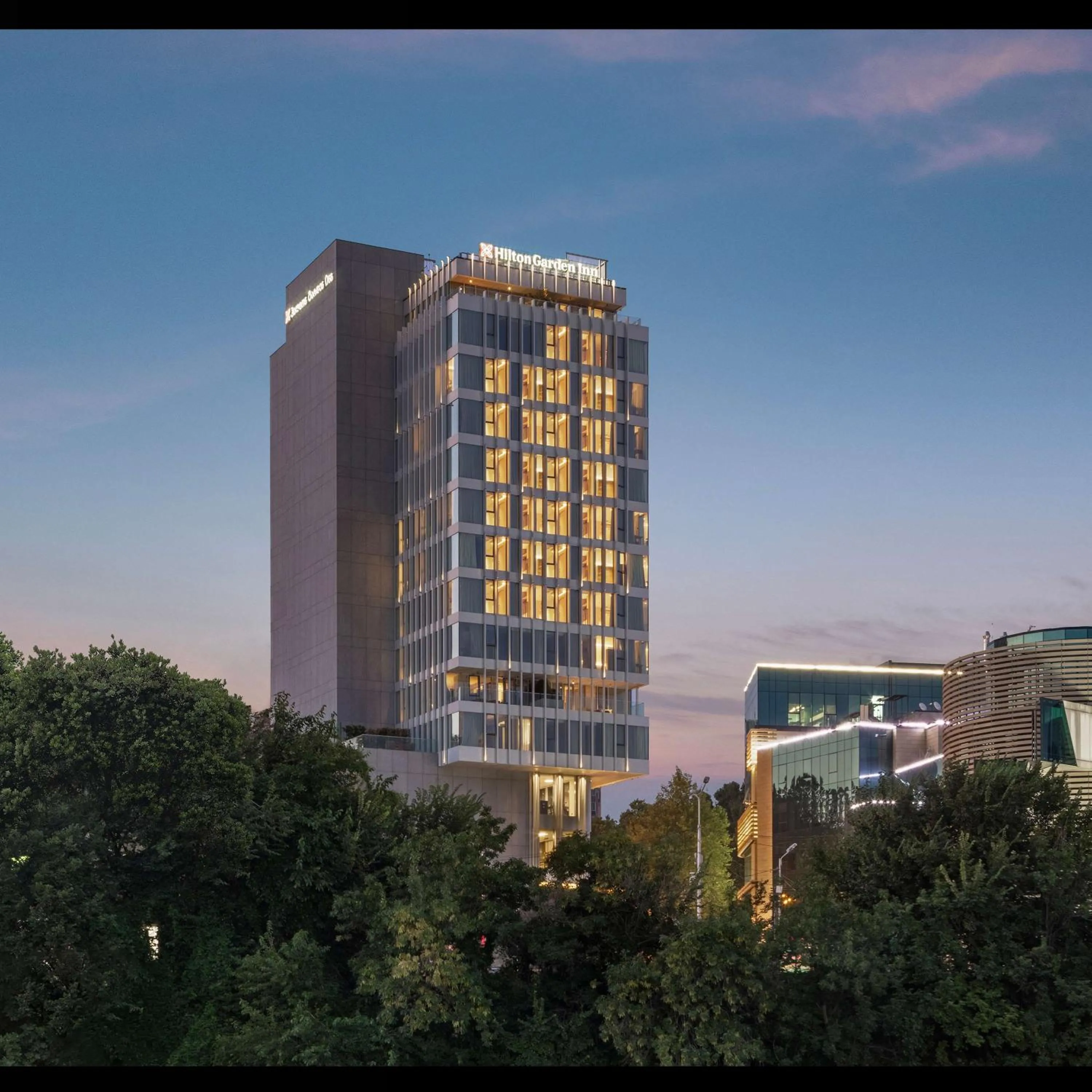 Property building in Hilton Garden Inn Tbilisi Riverview