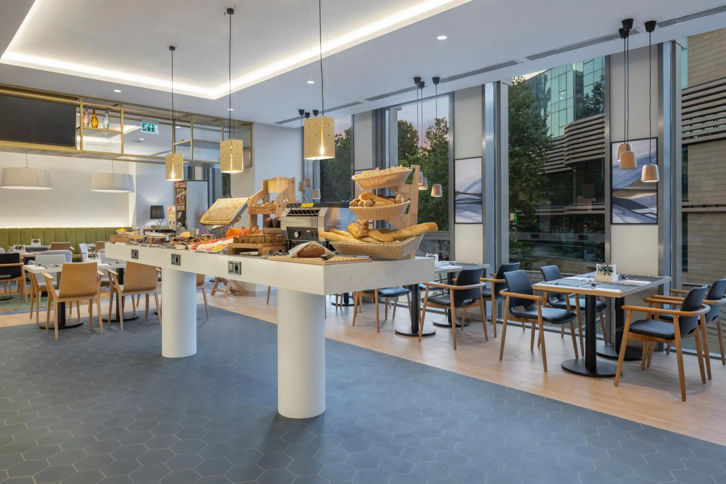 Buffet breakfast in Hilton Garden Inn Tbilisi Riverview