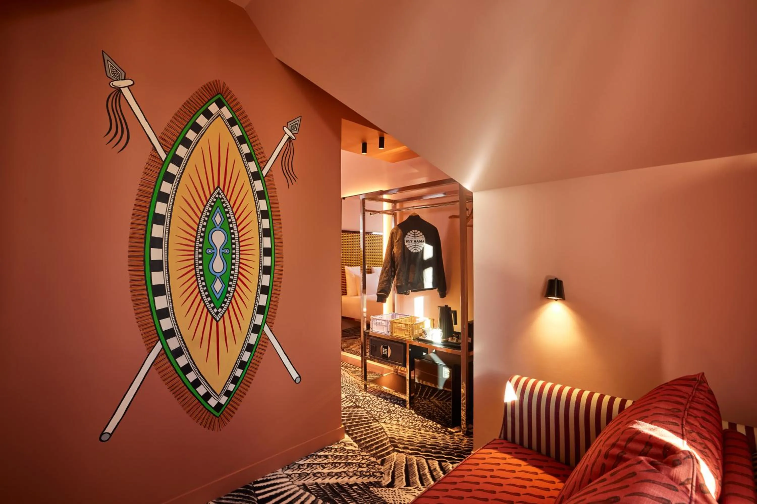 Bedroom in Mama Shelter Dijon