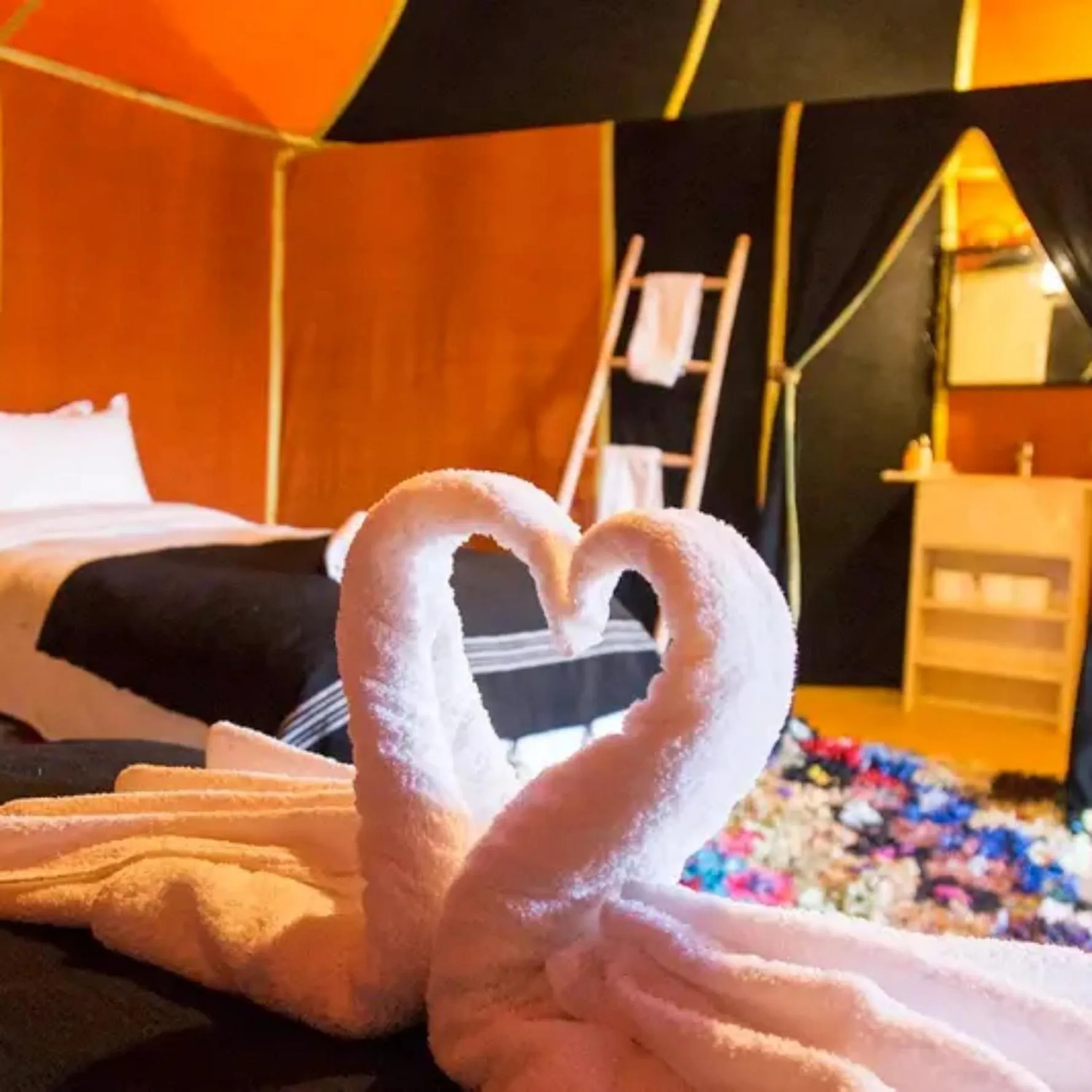 Bed in Horaz desert Camp