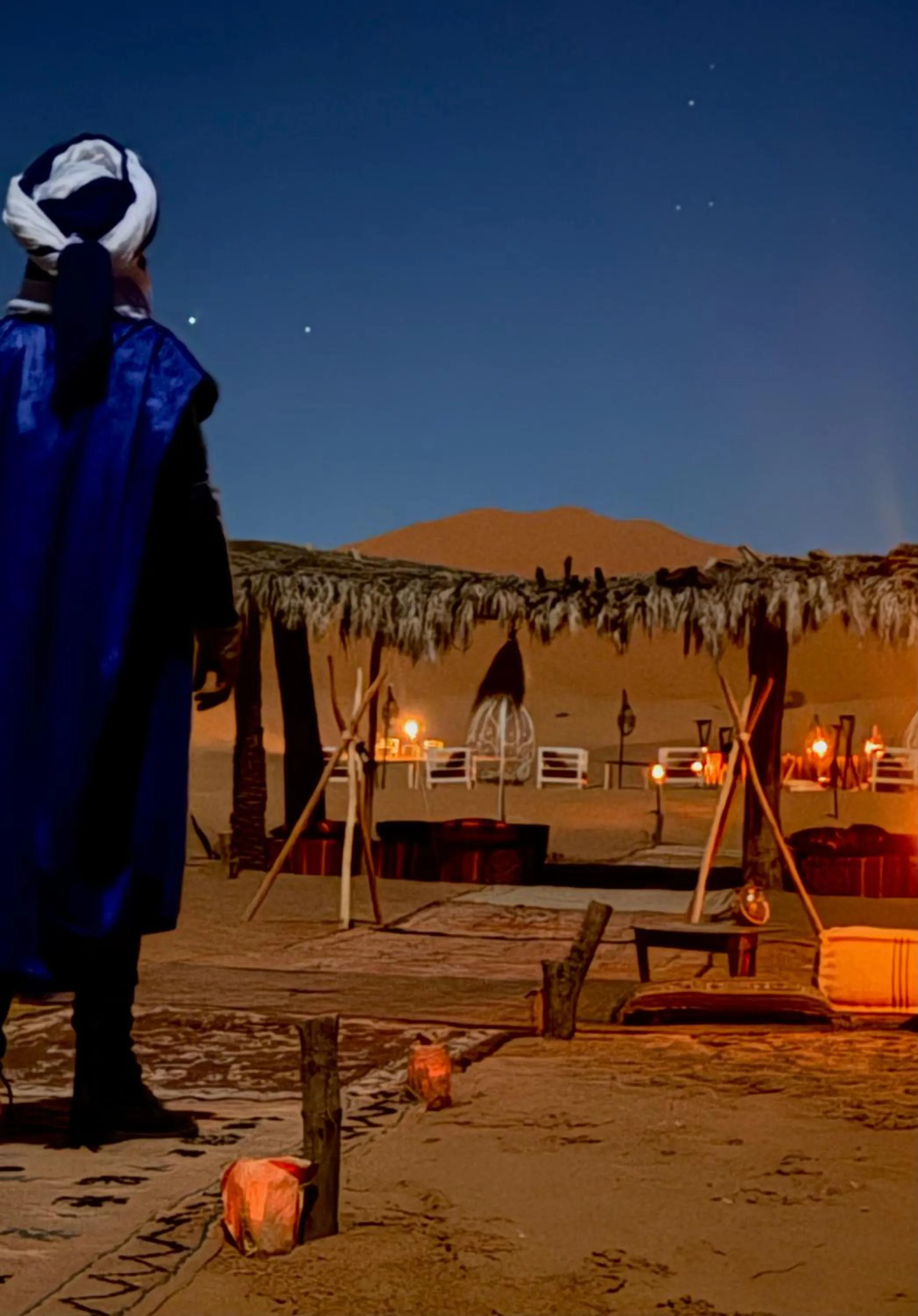 Night in Horaz desert Camp
