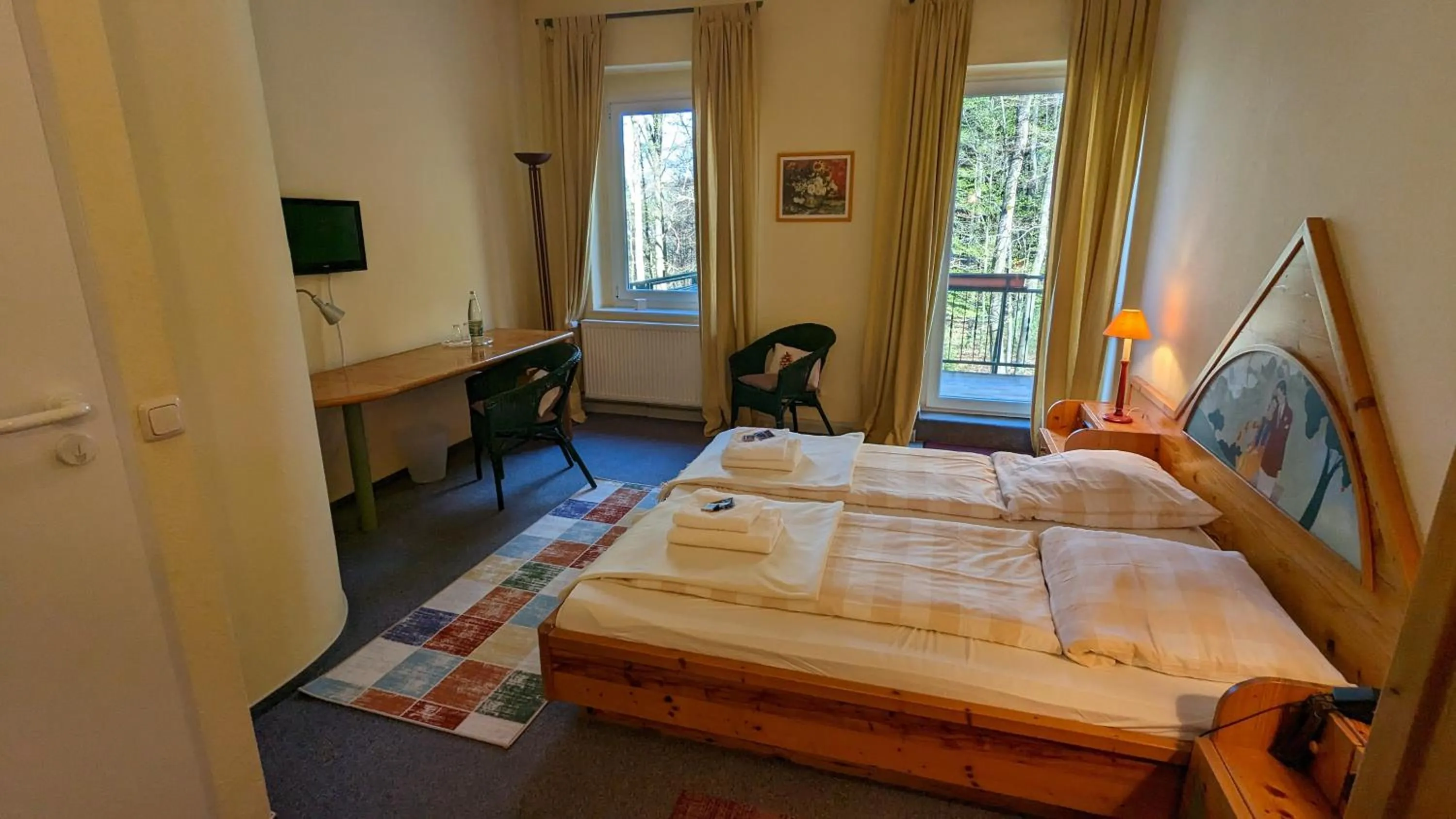 Bed in Naturhotel Forsthaus