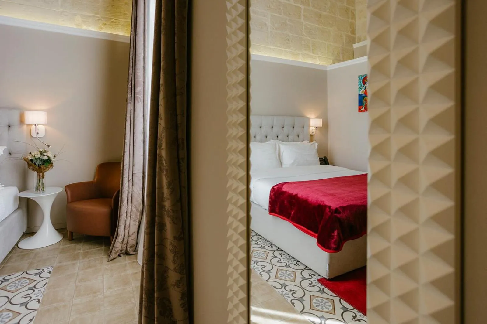 Decorative detail, Bed in IBB Hotel Palazzo Bettina Malta