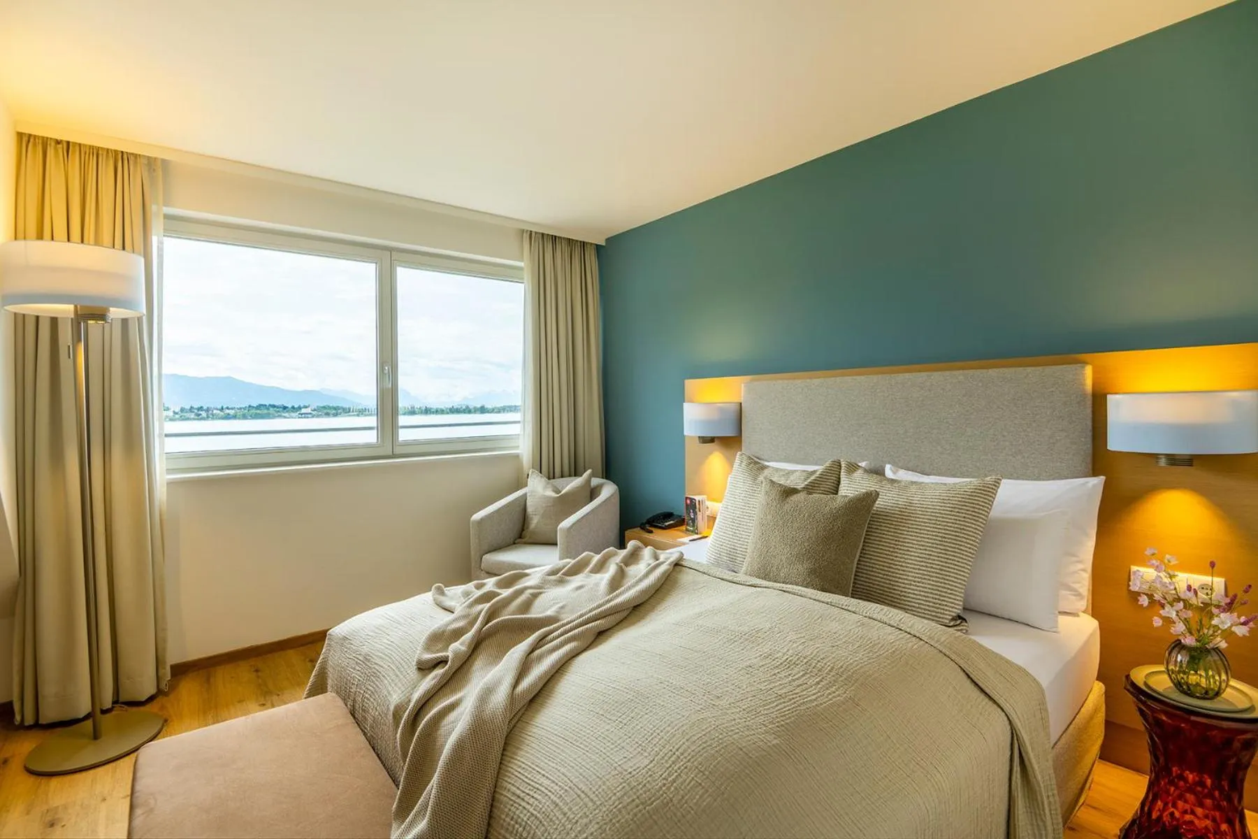 View (from property/room), Bed in Seehotel am Kaiserstrand