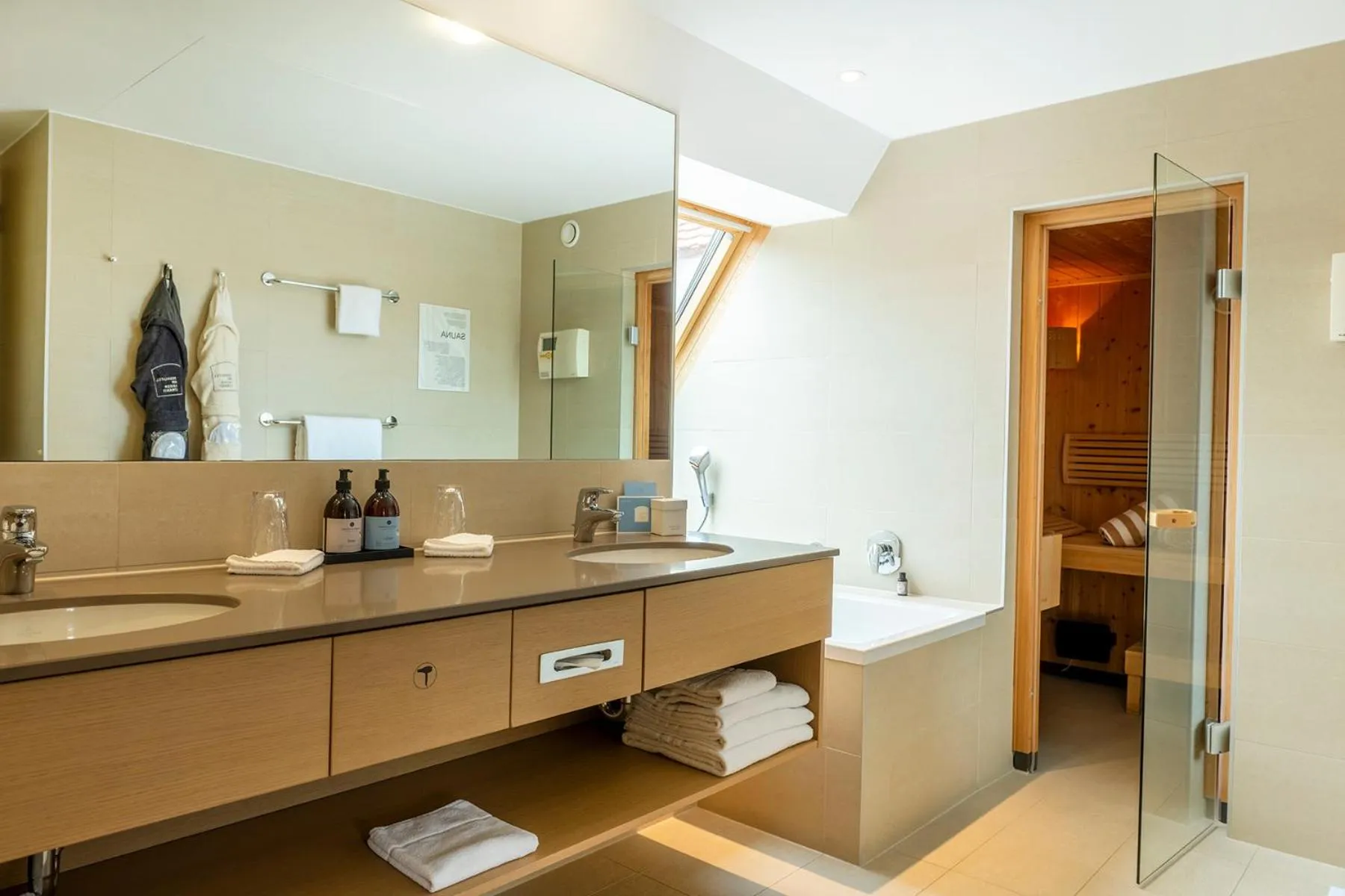 Sauna in Seehotel am Kaiserstrand