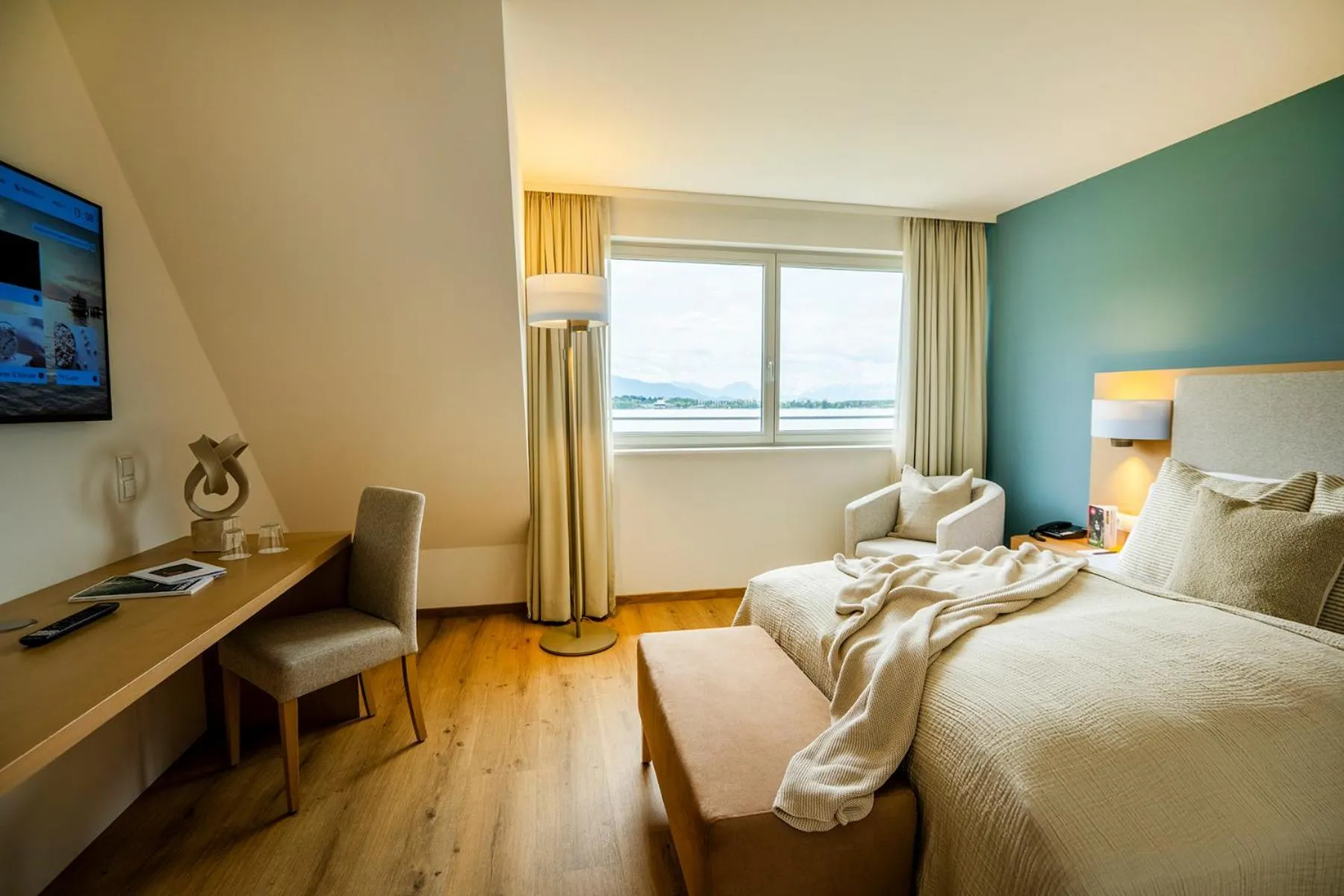 View (from property/room), Bed in Seehotel am Kaiserstrand