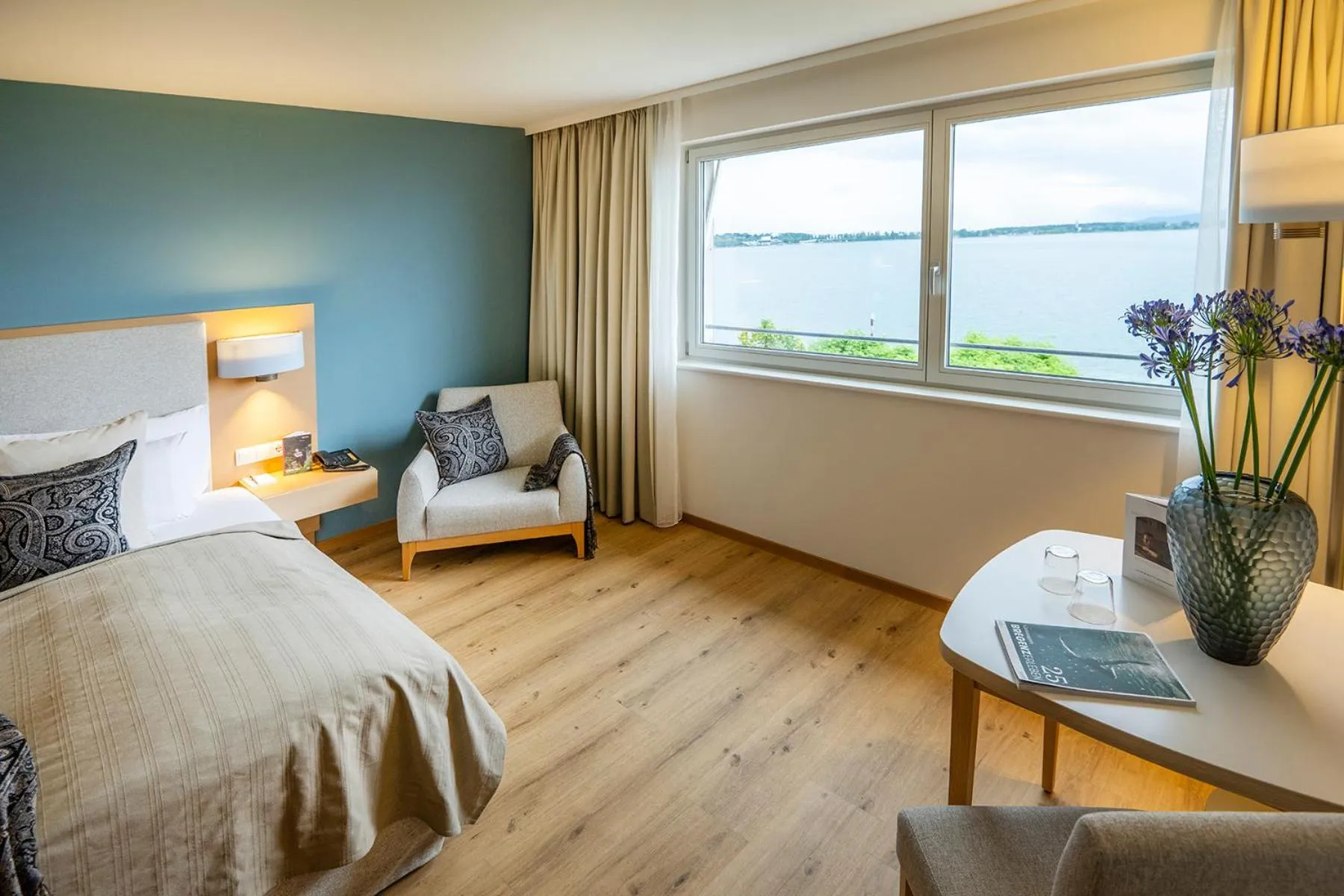 View (from property/room), Bed in Seehotel am Kaiserstrand